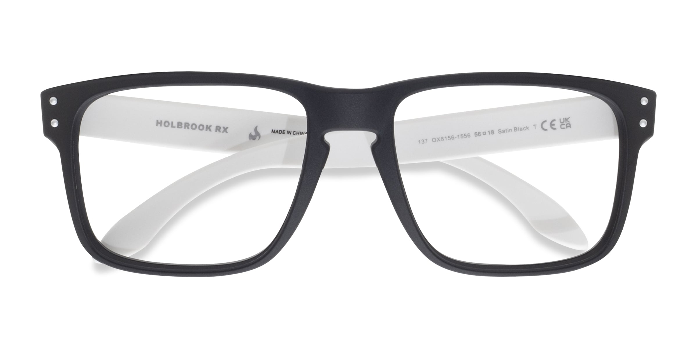 Oakley Holbrook Rx - Rectangle Matte Black Frame Glasses For Men