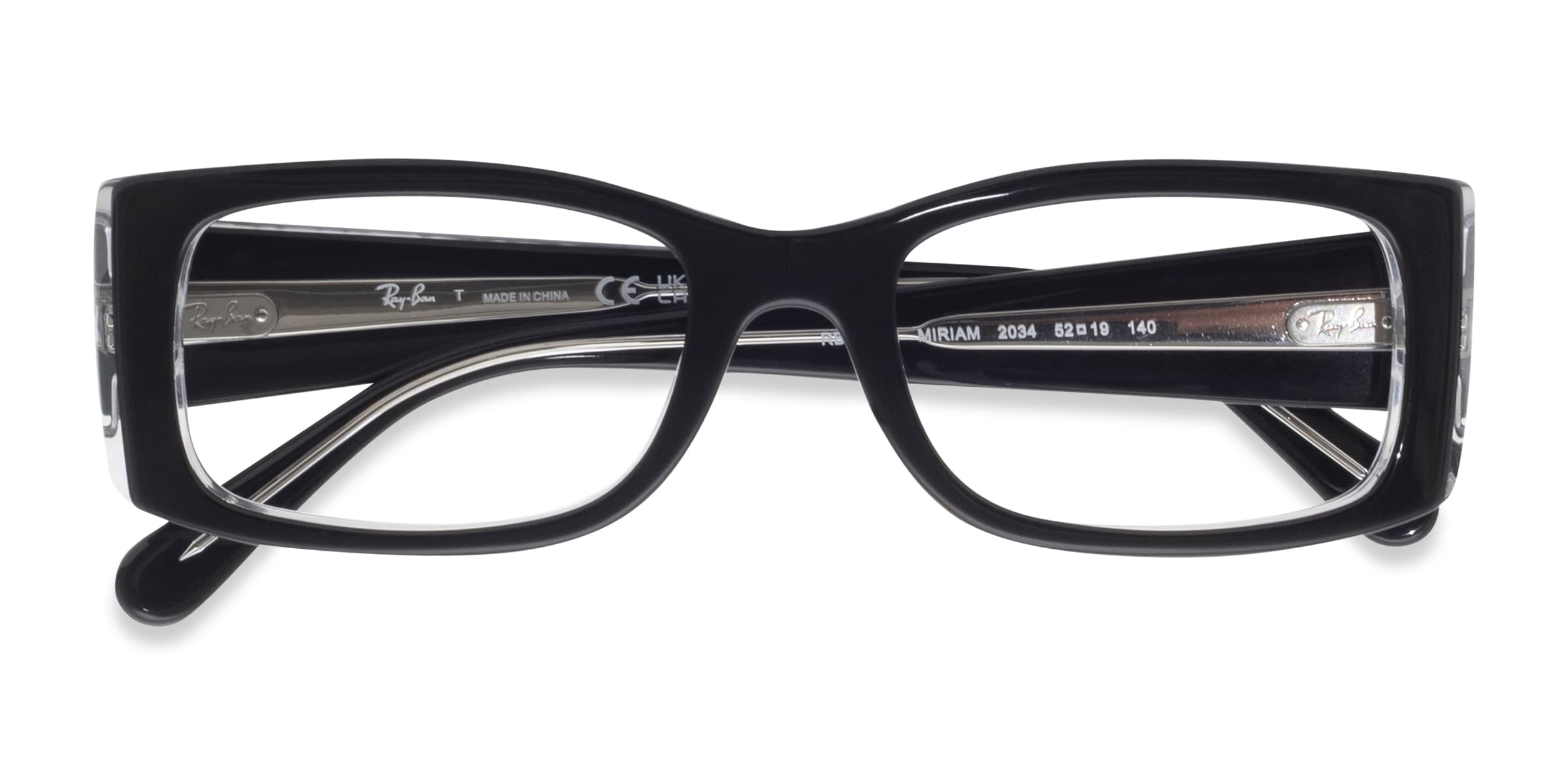Ray-Ban RB5434 Miriam - Rectangle Black Frame Eyeglasses