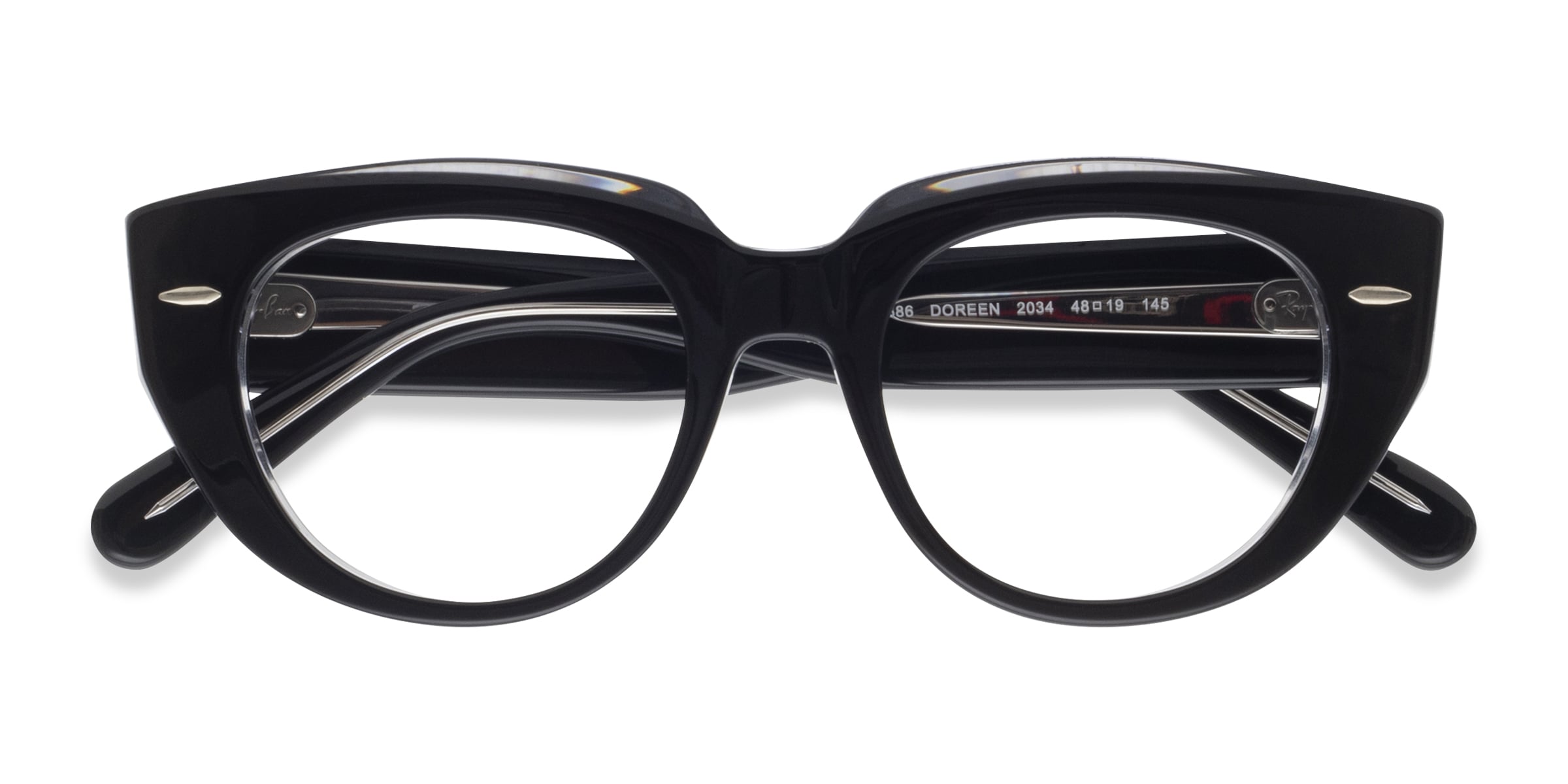 Ray-Ban RB5586 Doreen - Cat Eye Black Frame Glasses For Women
