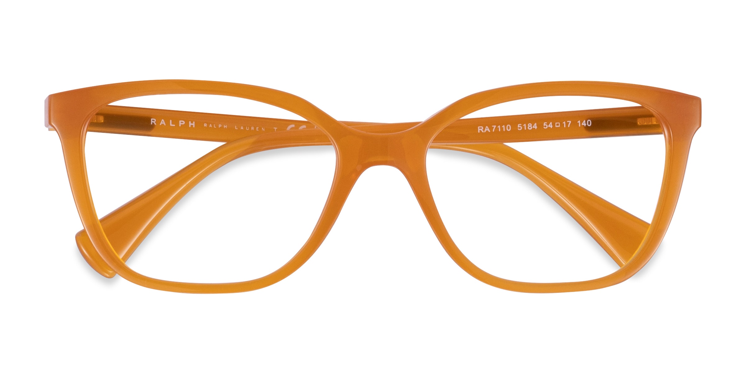 Ralph RA7110 - Cat Eye Light Orange Frame Glasses For Women