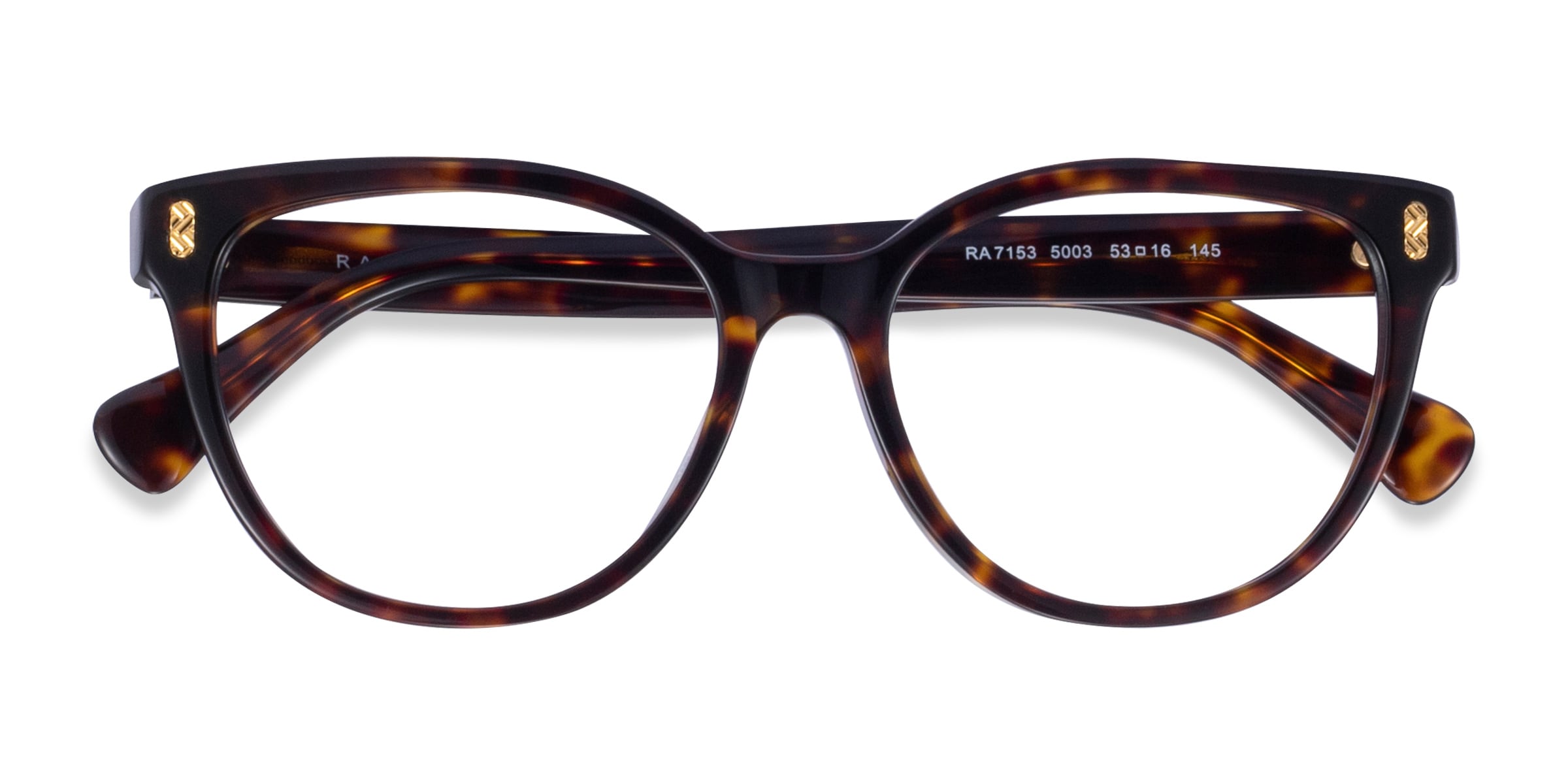 Ralph RA7153 - Cat Eye Dark Tortoise Frame Eyeglasses