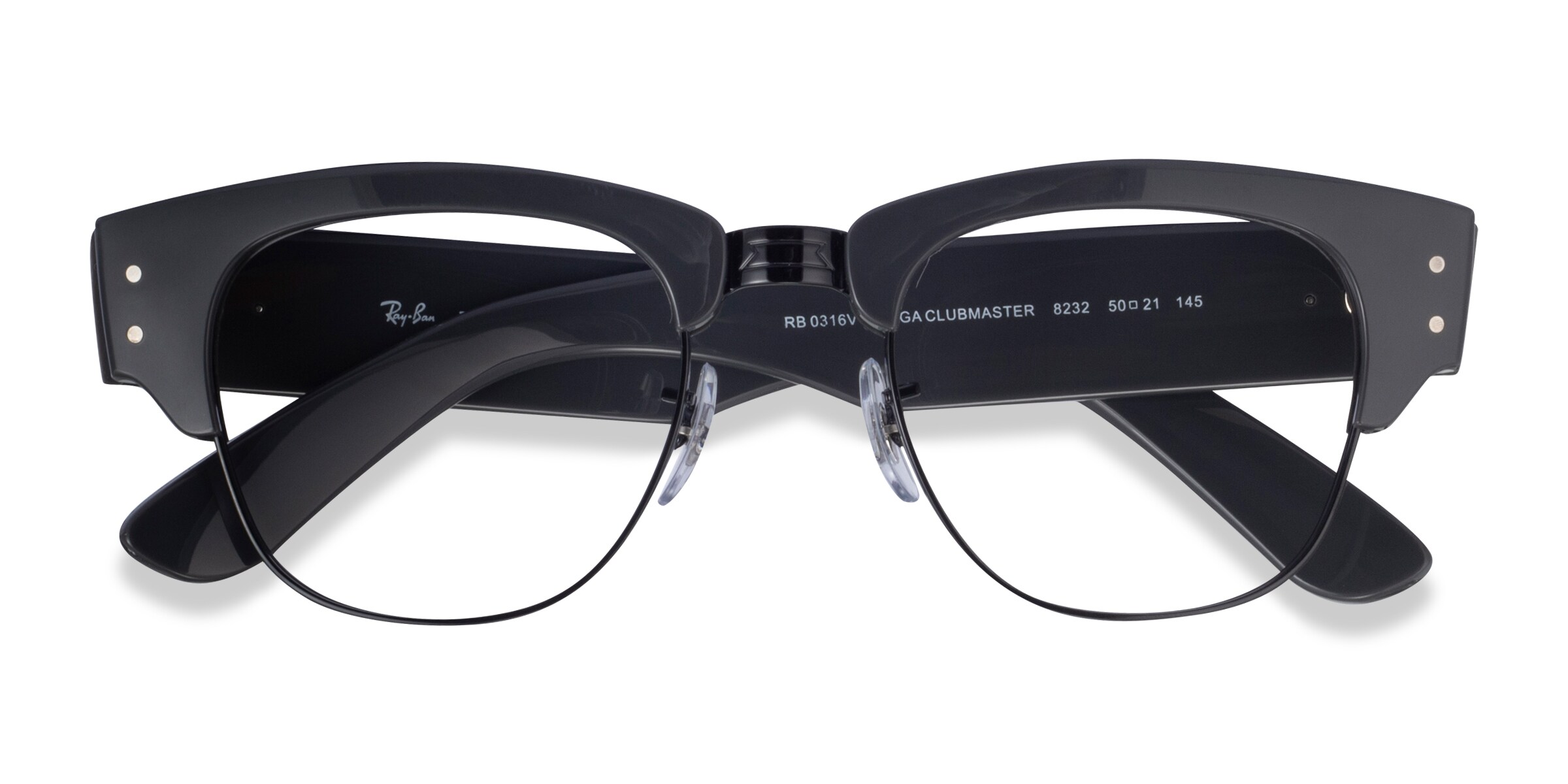 Ray-Ban RB0316V - Browline Gray Black Frame Eyeglasses