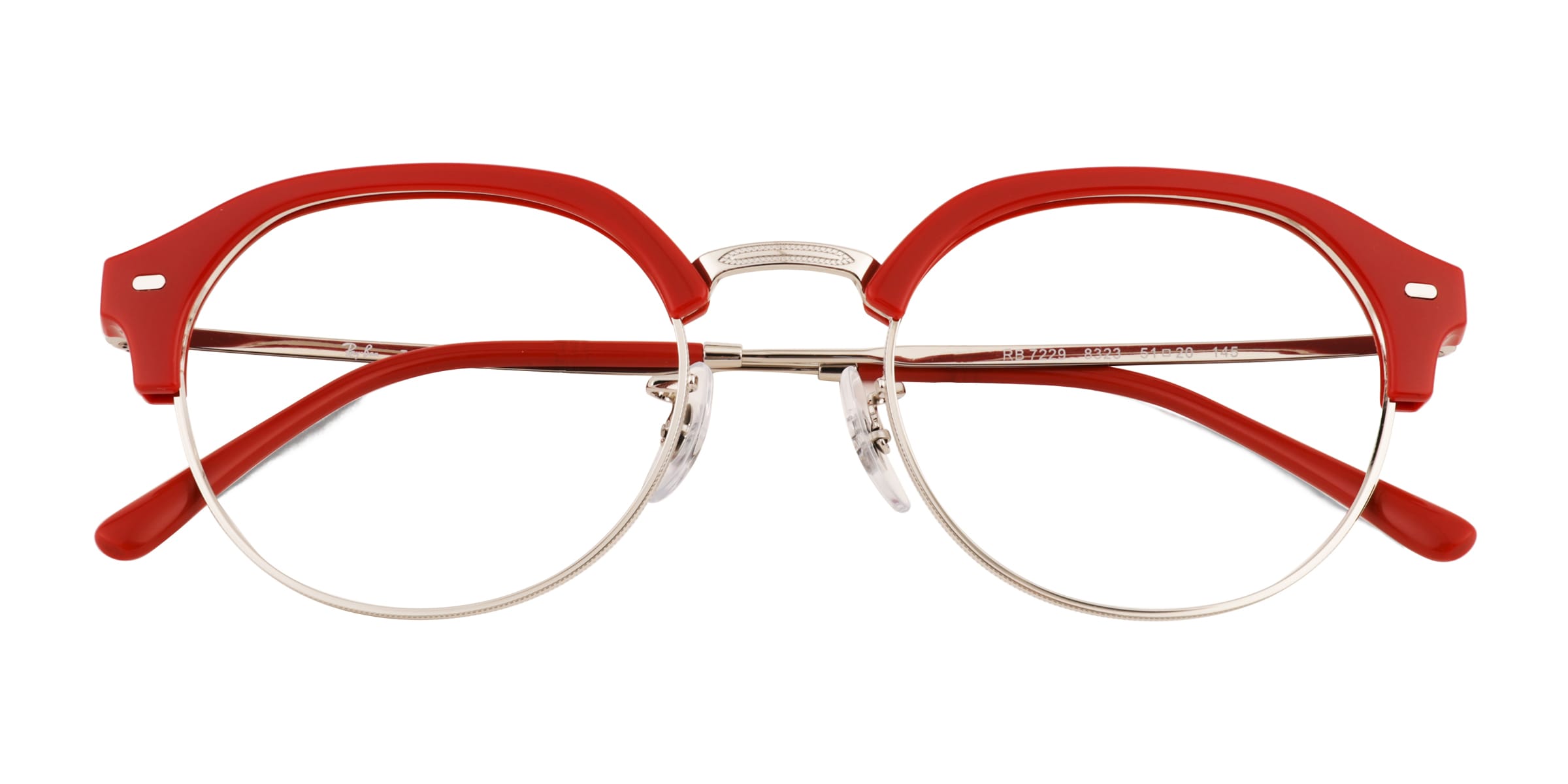 Ray-Ban RB7229 - Browline Red Frame Glasses For Women