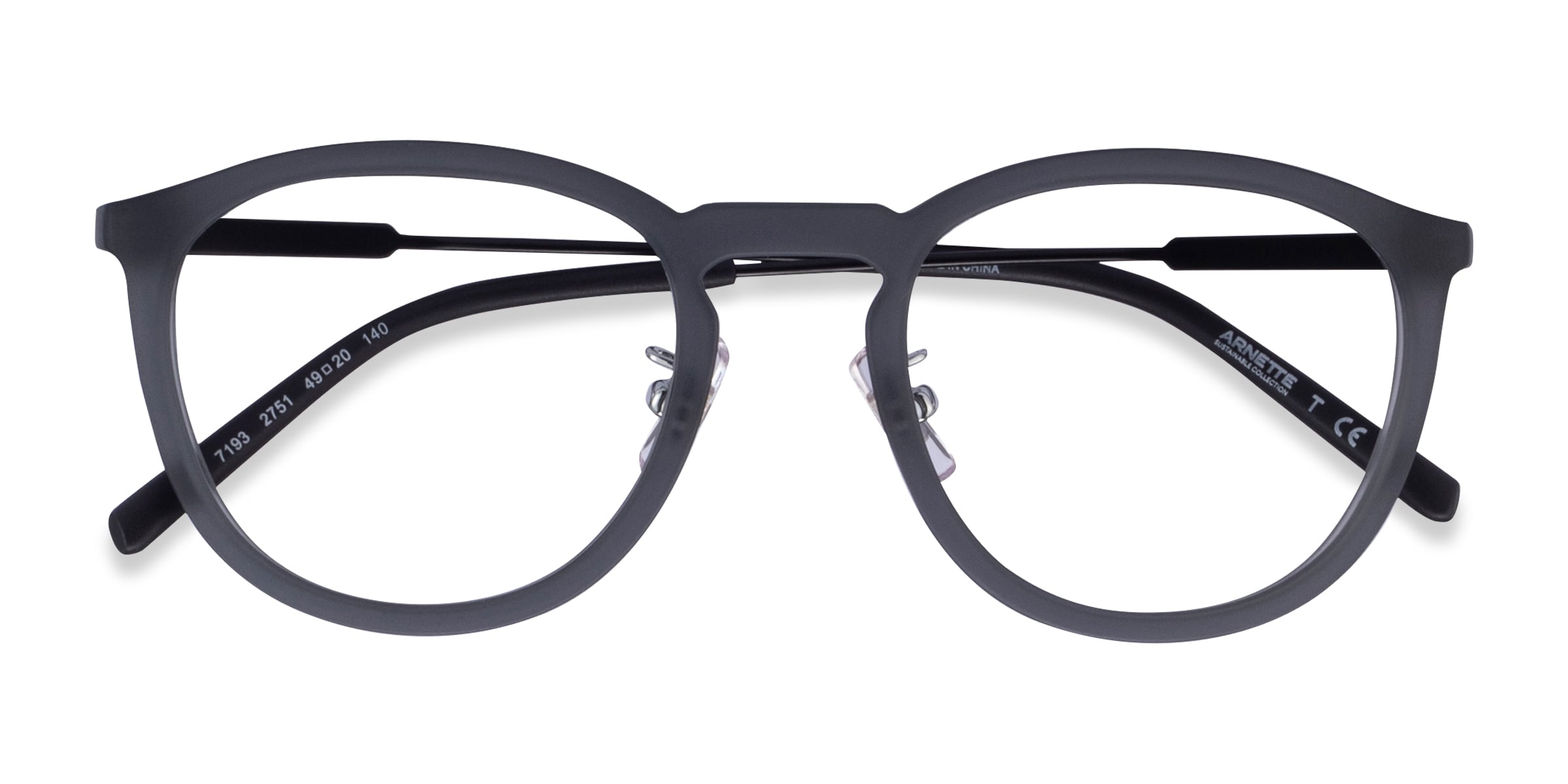 ARNETTE Tiki - Round Transparent Gray Frame Eyeglasses