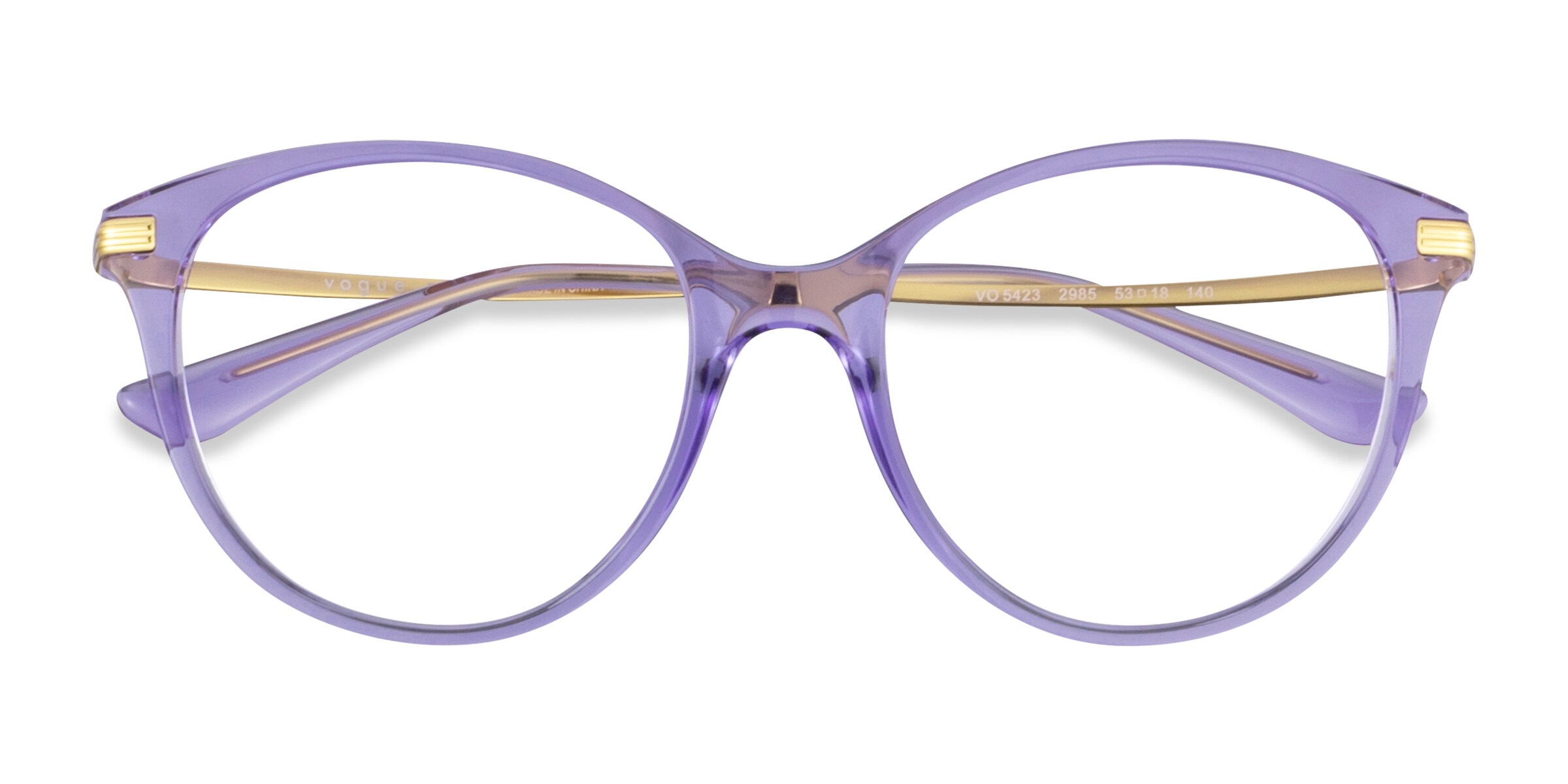 Vogue Eyewear VO5423 - Cat Eye Transparent Purple Frame Glasses For Women