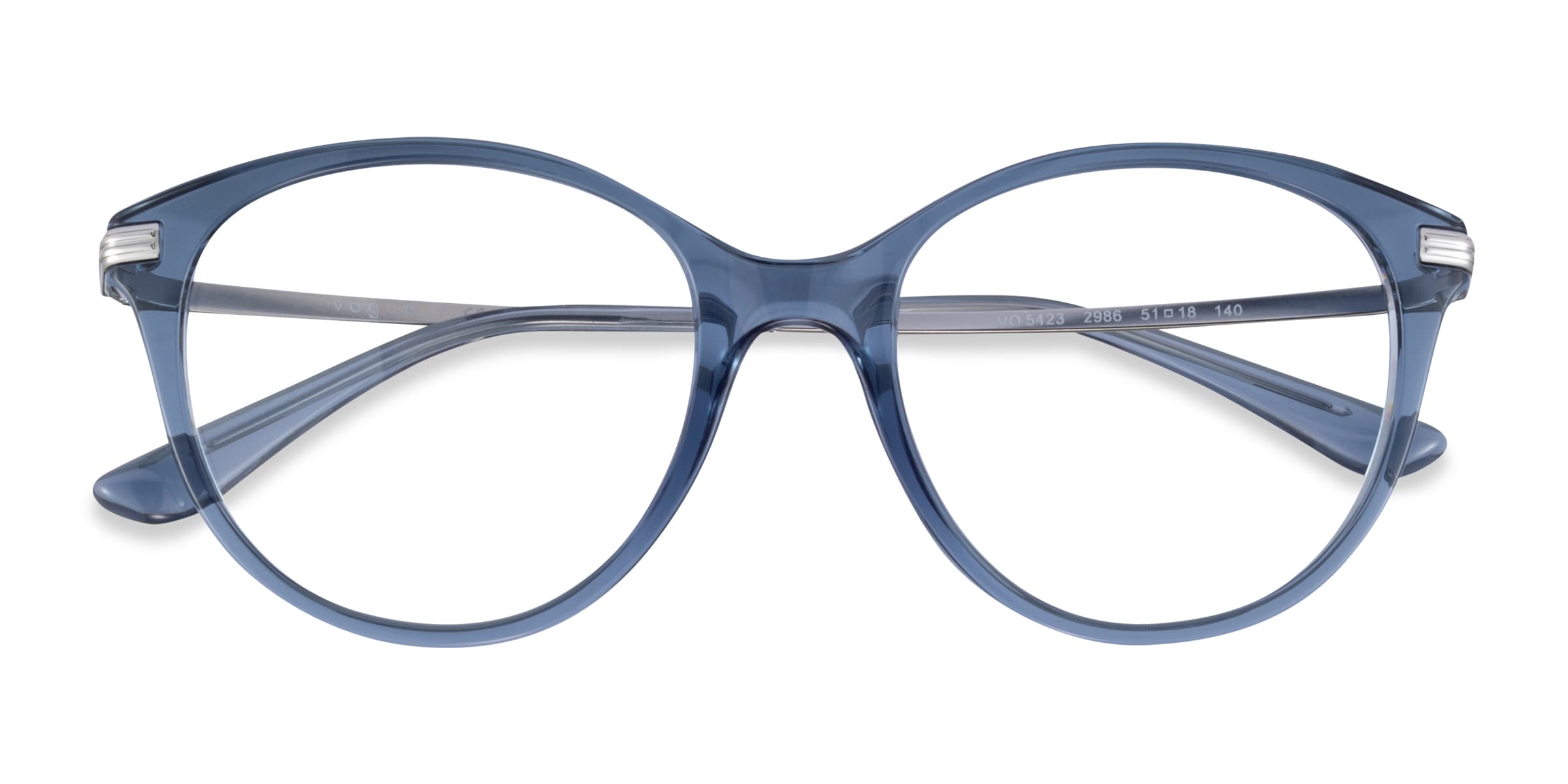 Vogue Eyewear VO5423 - Cat Eye Clear Blue Frame Eyeglasses