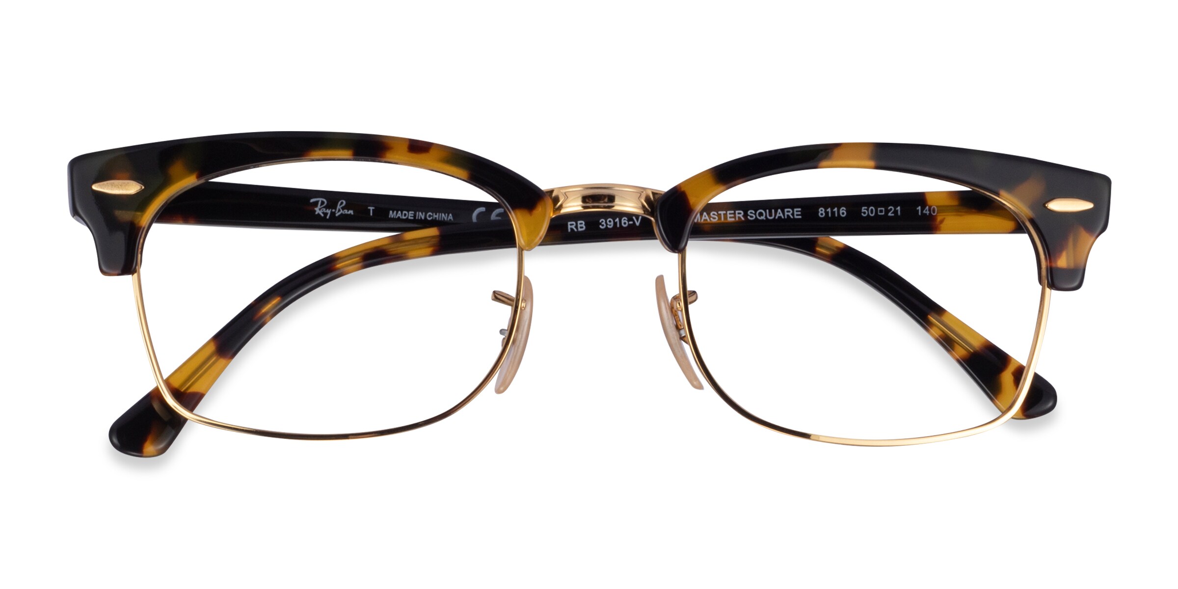 Ray-Ban RB3916V - Browline Gold Tortoise Frame Eyeglasses