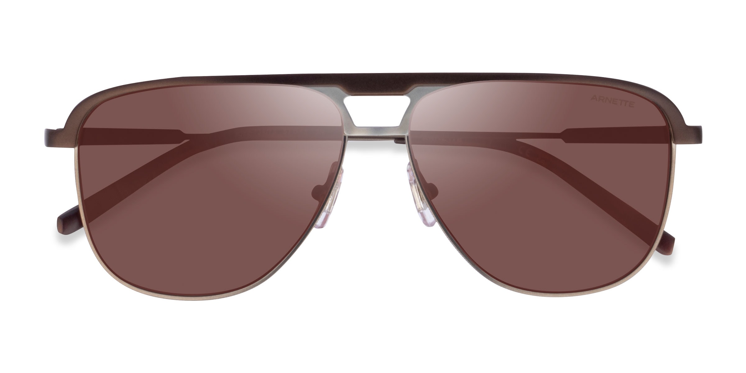 ARNETTE Holboxx - Aviator Matte Brown Frame Prescription Sunglasses