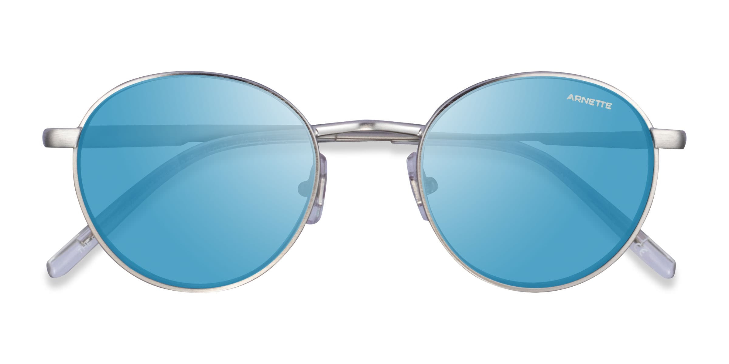 ARNETTE AN3084 The Professional - Round Brushed Silver Frame Prescription Sunglasses