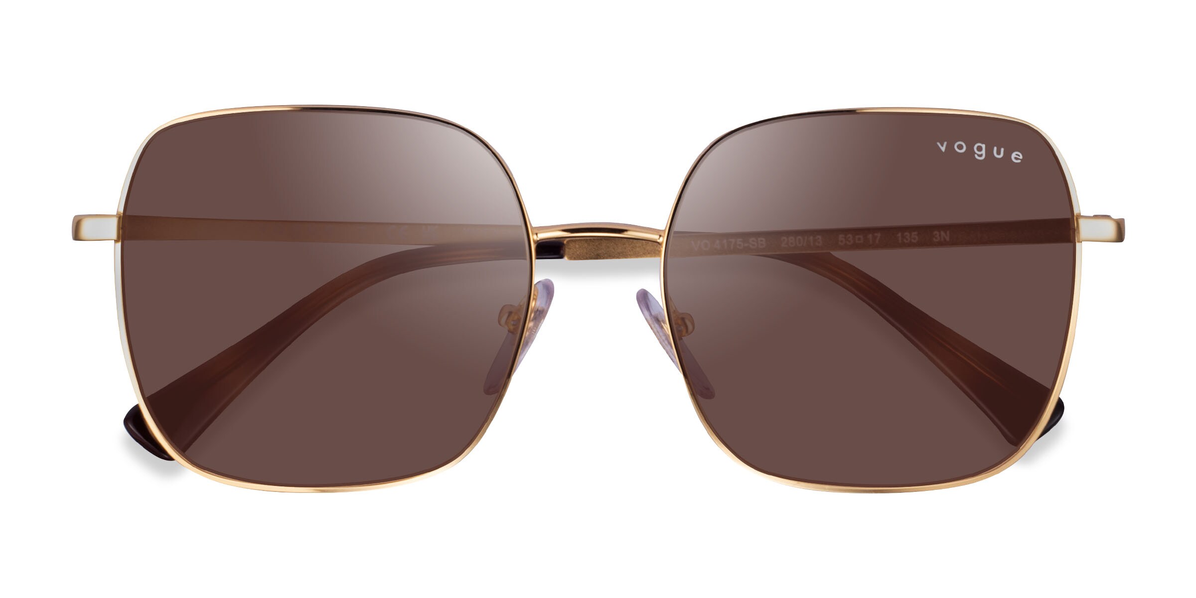 Vogue Eyewear VO4175SB - Square Gold Frame Prescription Sunglasses