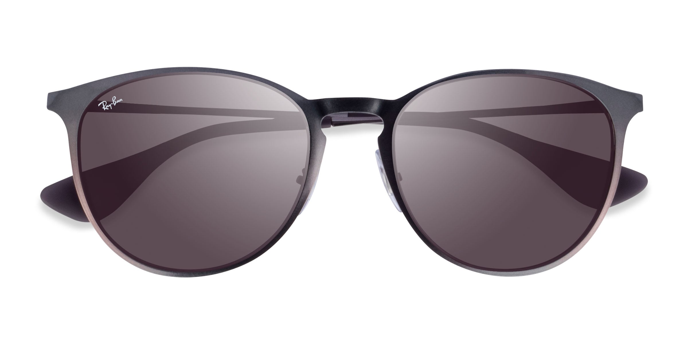 Ray-Ban RB3539 - Round Metallic Gray Frame Sunglasses For Women