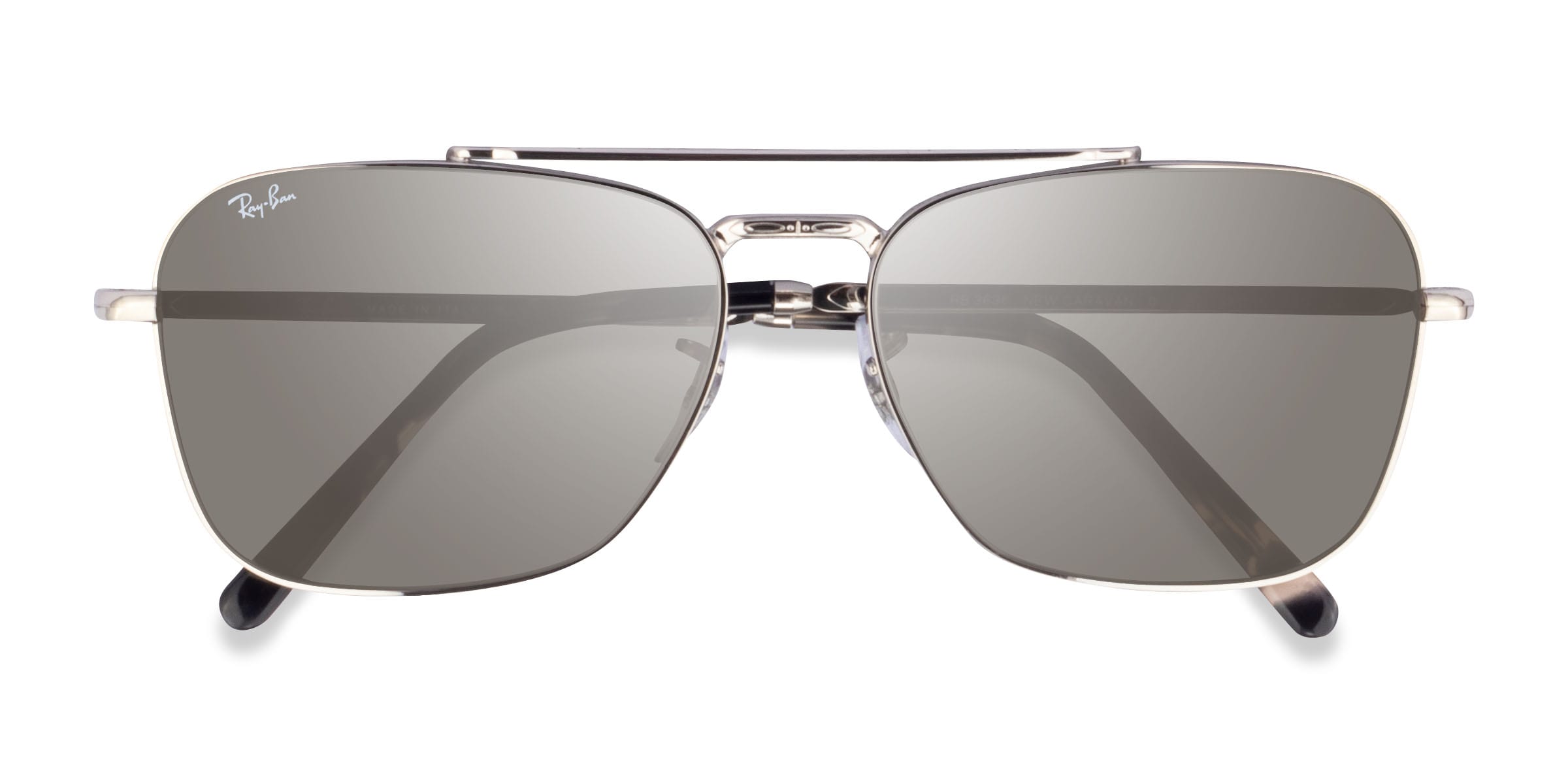 Ray-Ban RB3636 - Rectangle Silver Frame Prescription Sunglasses