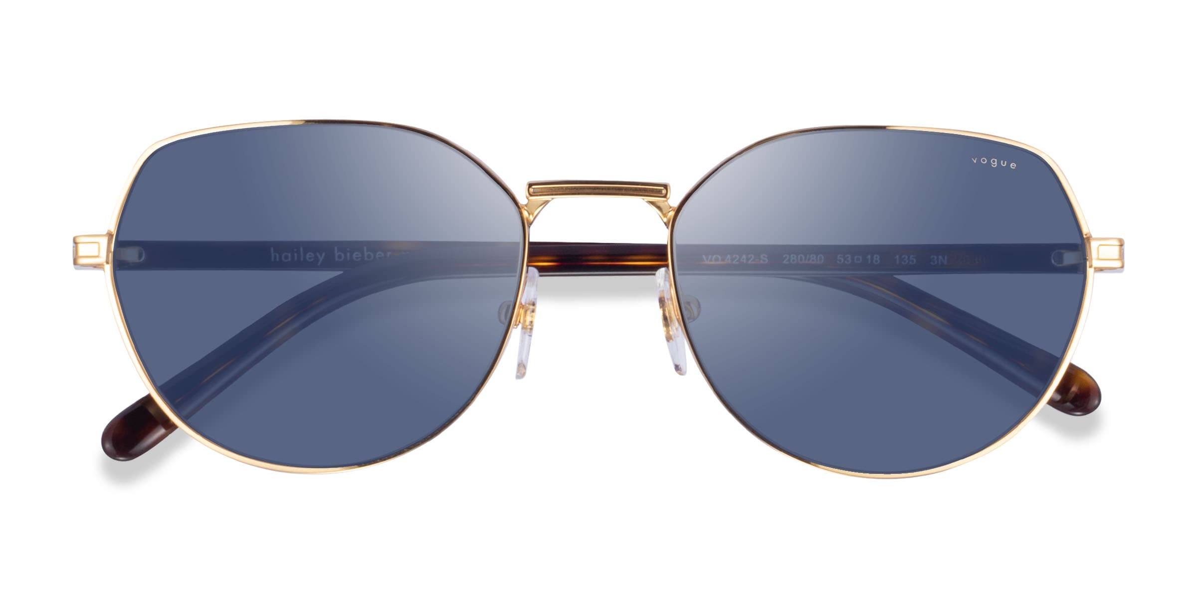 Vogue Eyewear VO4242S - Geometric Gold Frame Prescription Sunglasses