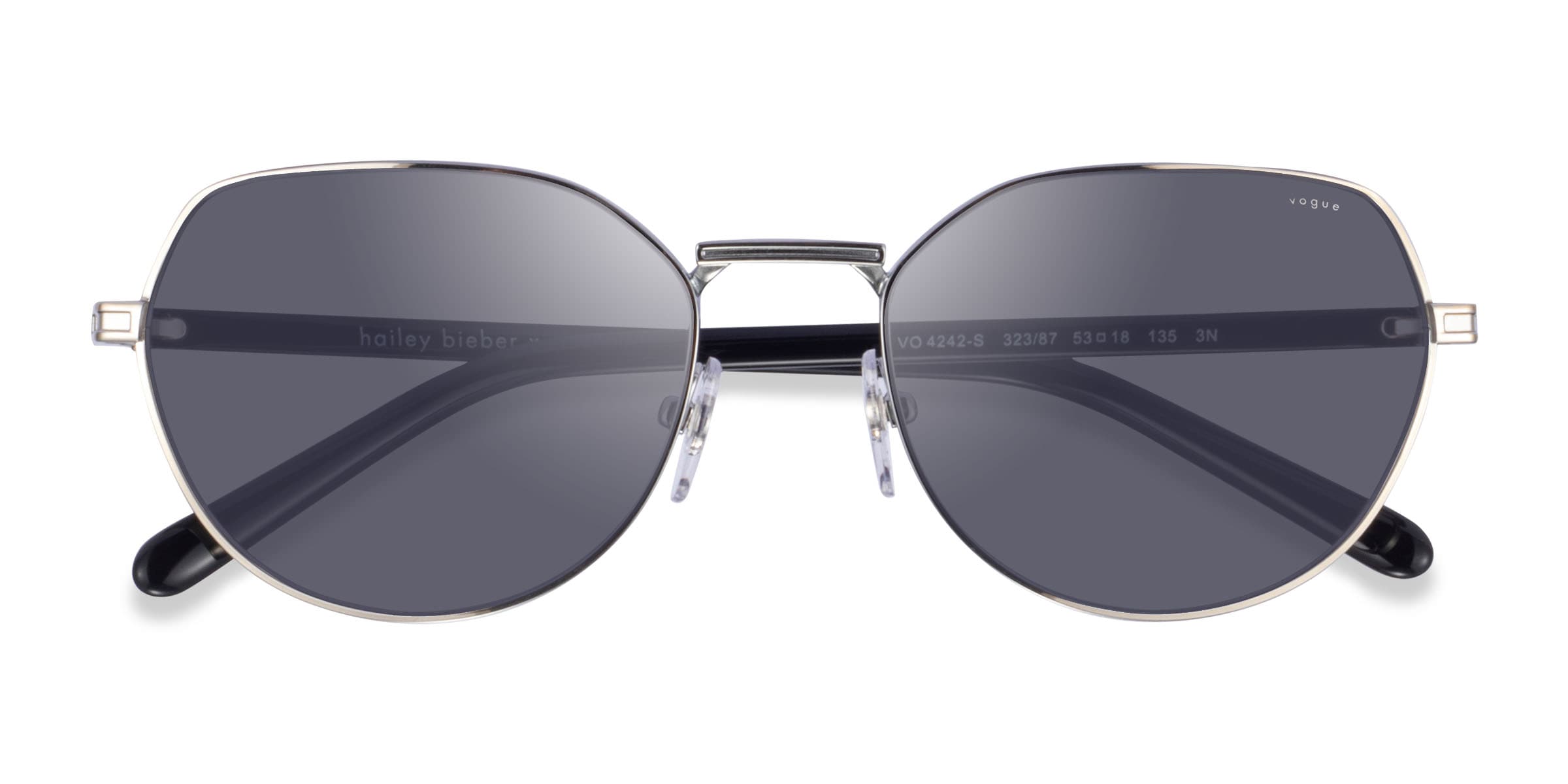Vogue Eyewear VO4242S - Geometric Silver Frame Prescription Sunglasses