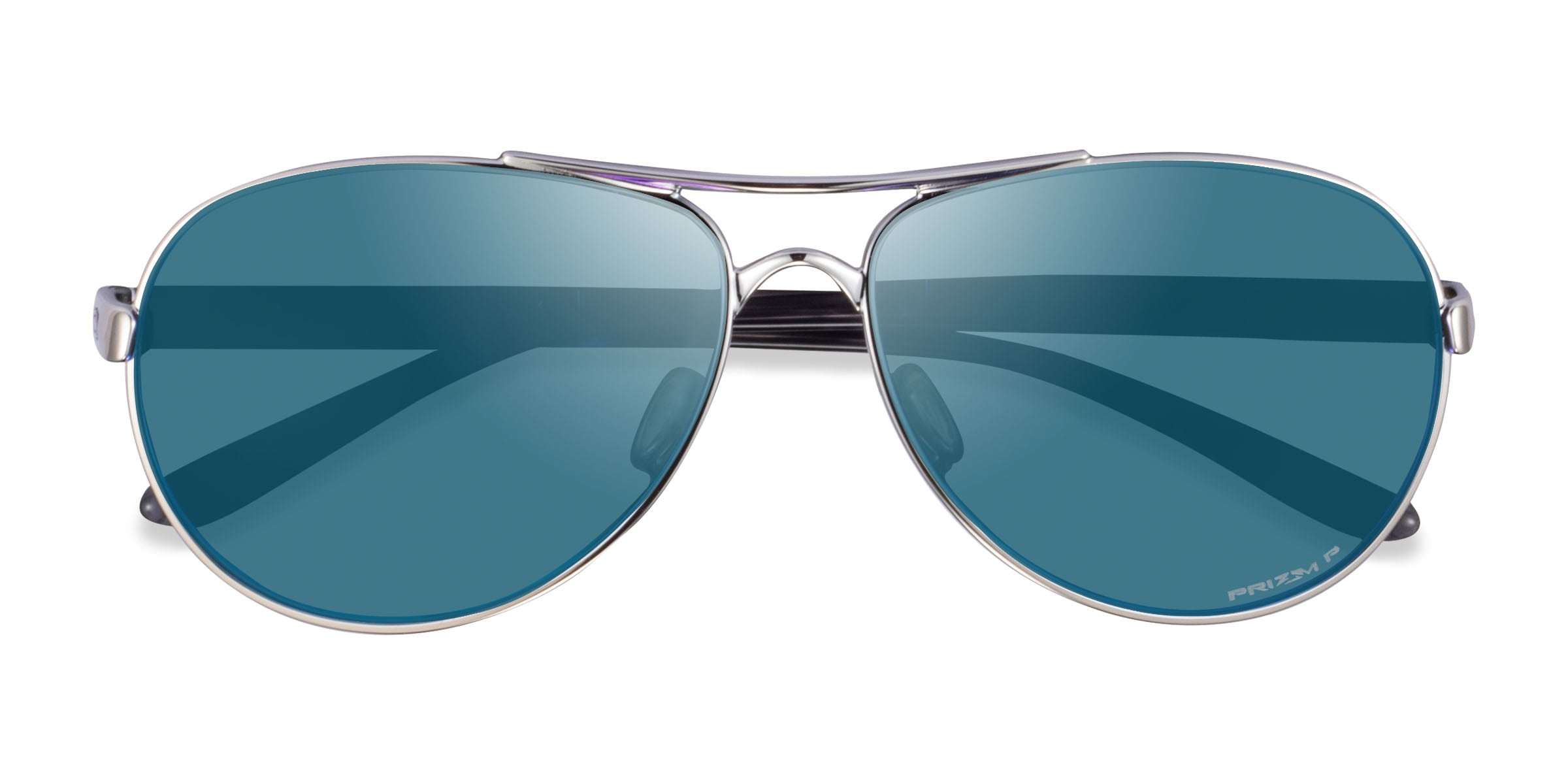 Oakley Feedback - Aviator Silver Polished Black Frame Prescription Sunglasses