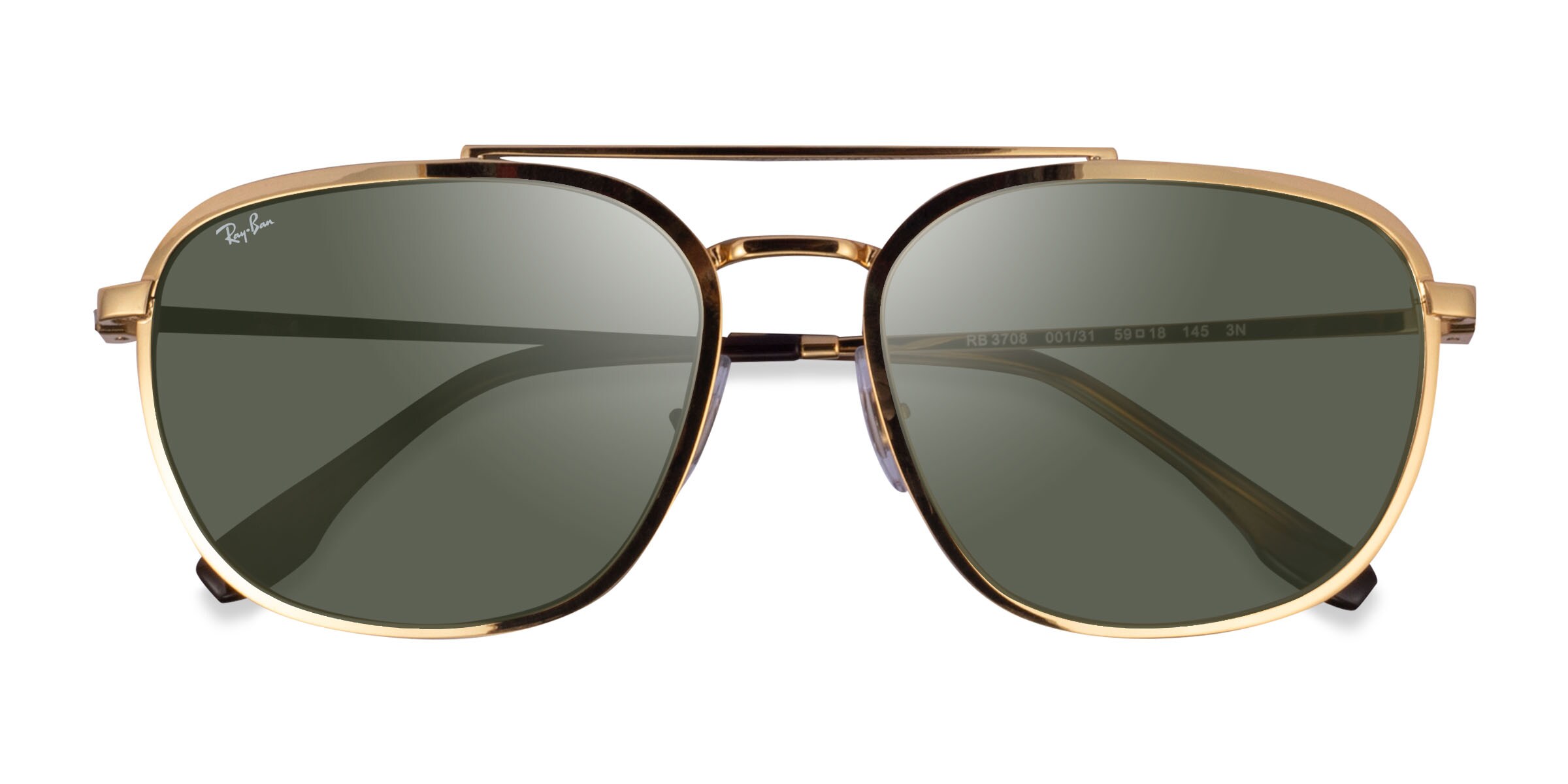 Ray-Ban RB3708 - Aviator Gold Frame Prescription Sunglasses
