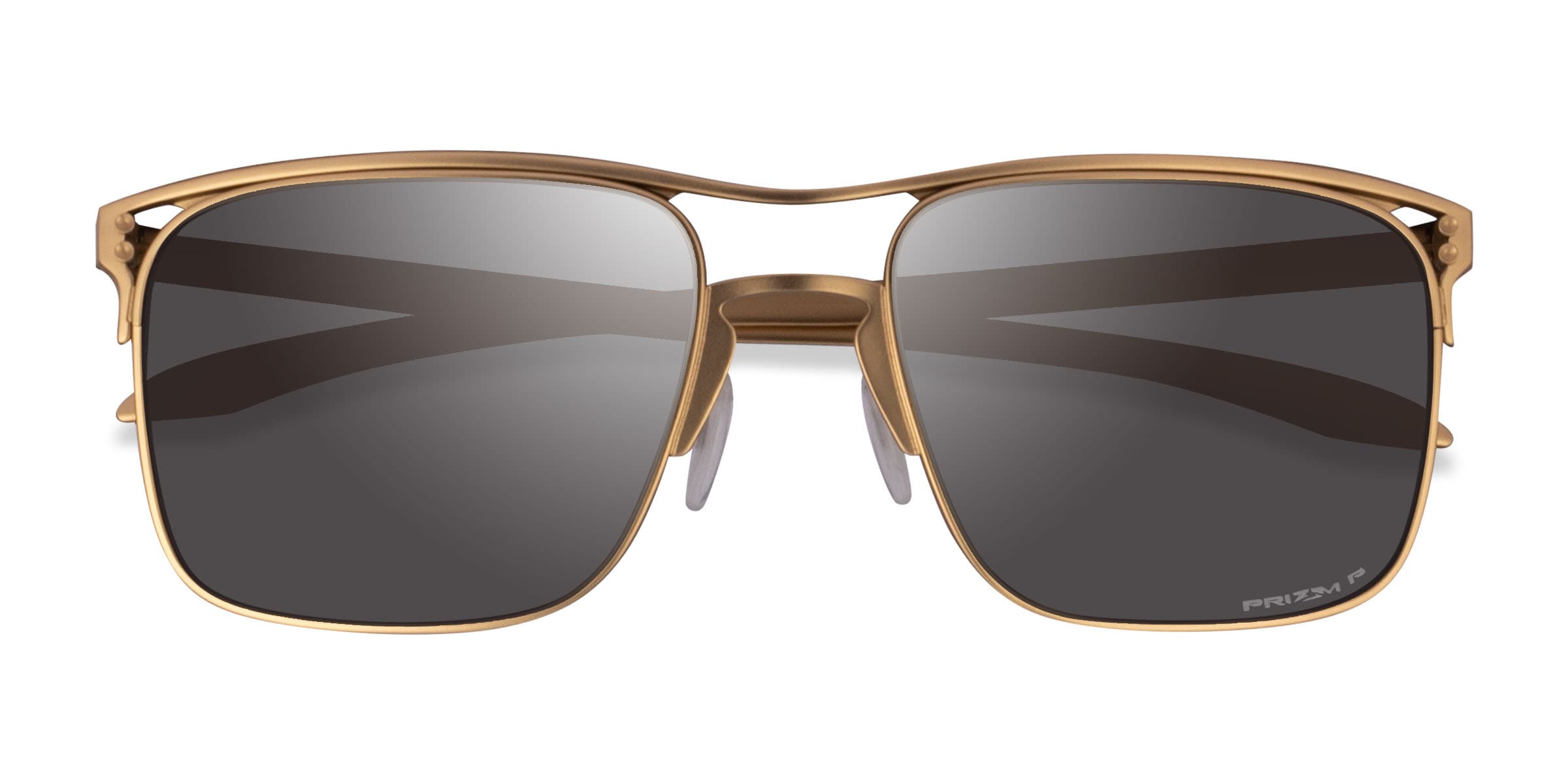 Oakley Holbrook Ti - Square Satin Gold Frame Sunglasses For Men