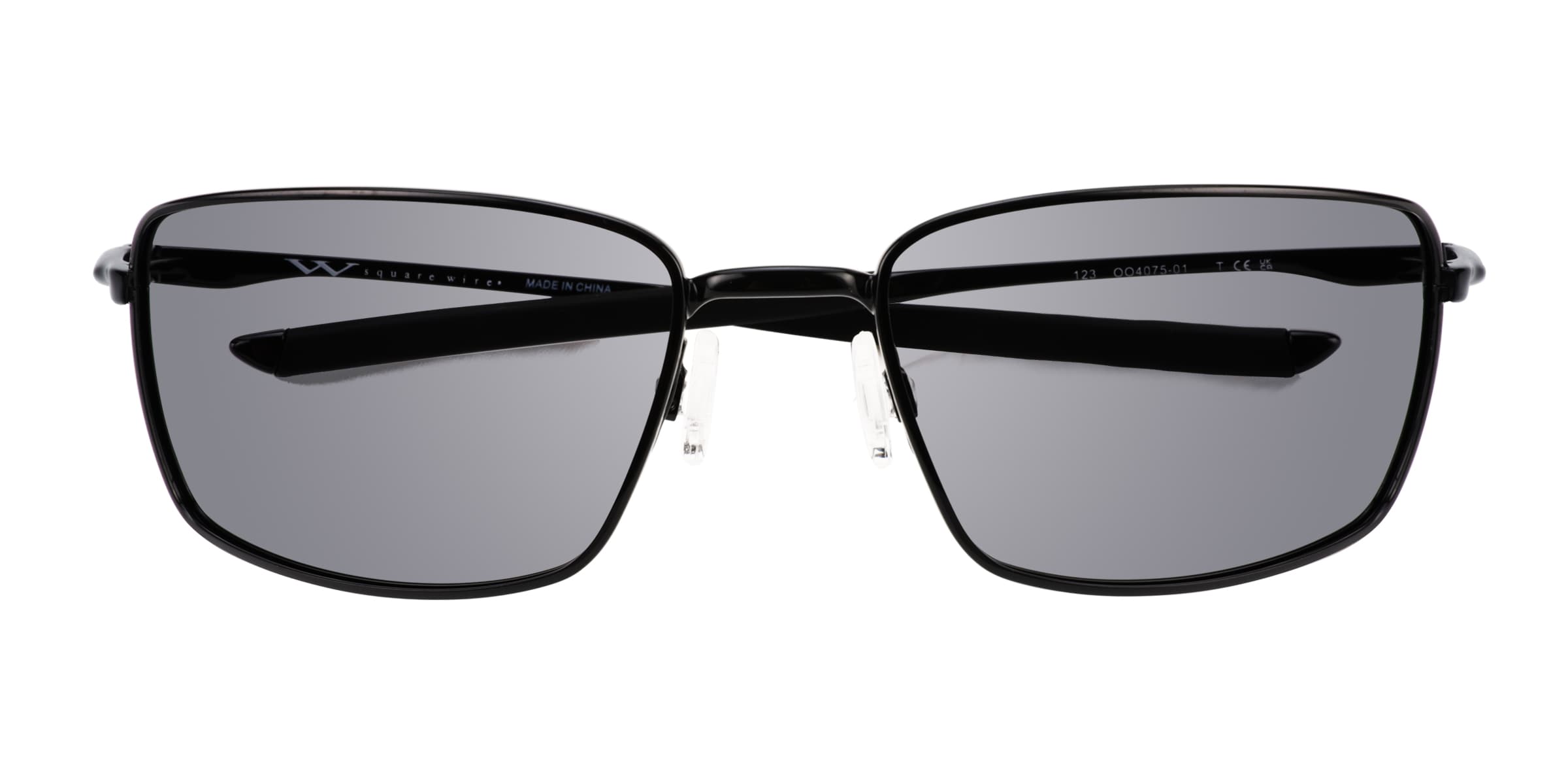 Oakley Square Wire - Rectangle Polished Black Frame Prescription Sunglasses