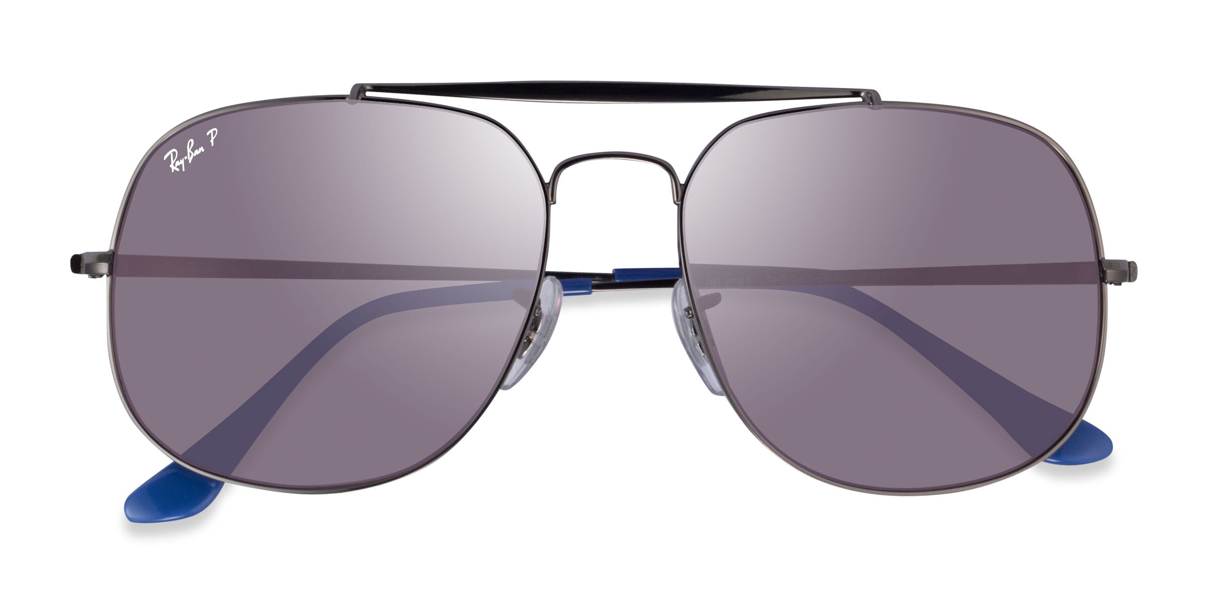 Ray-Ban RB3561 The General - Aviator Gunmetal Frame Prescription Sunglasses