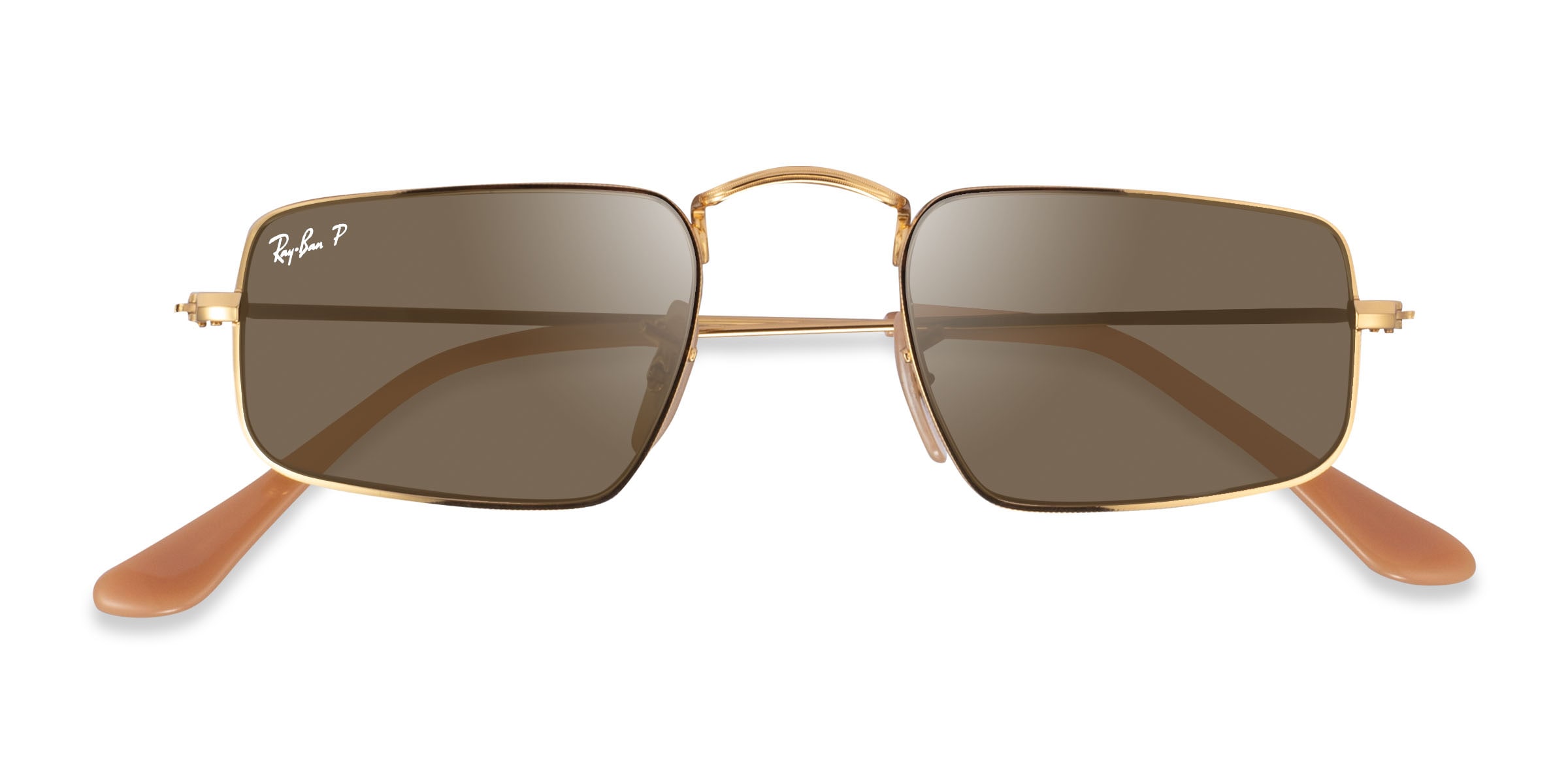 Ray-Ban RB3957 Julie - Rectangle Legend Gold Frame Prescription Sunglasses
