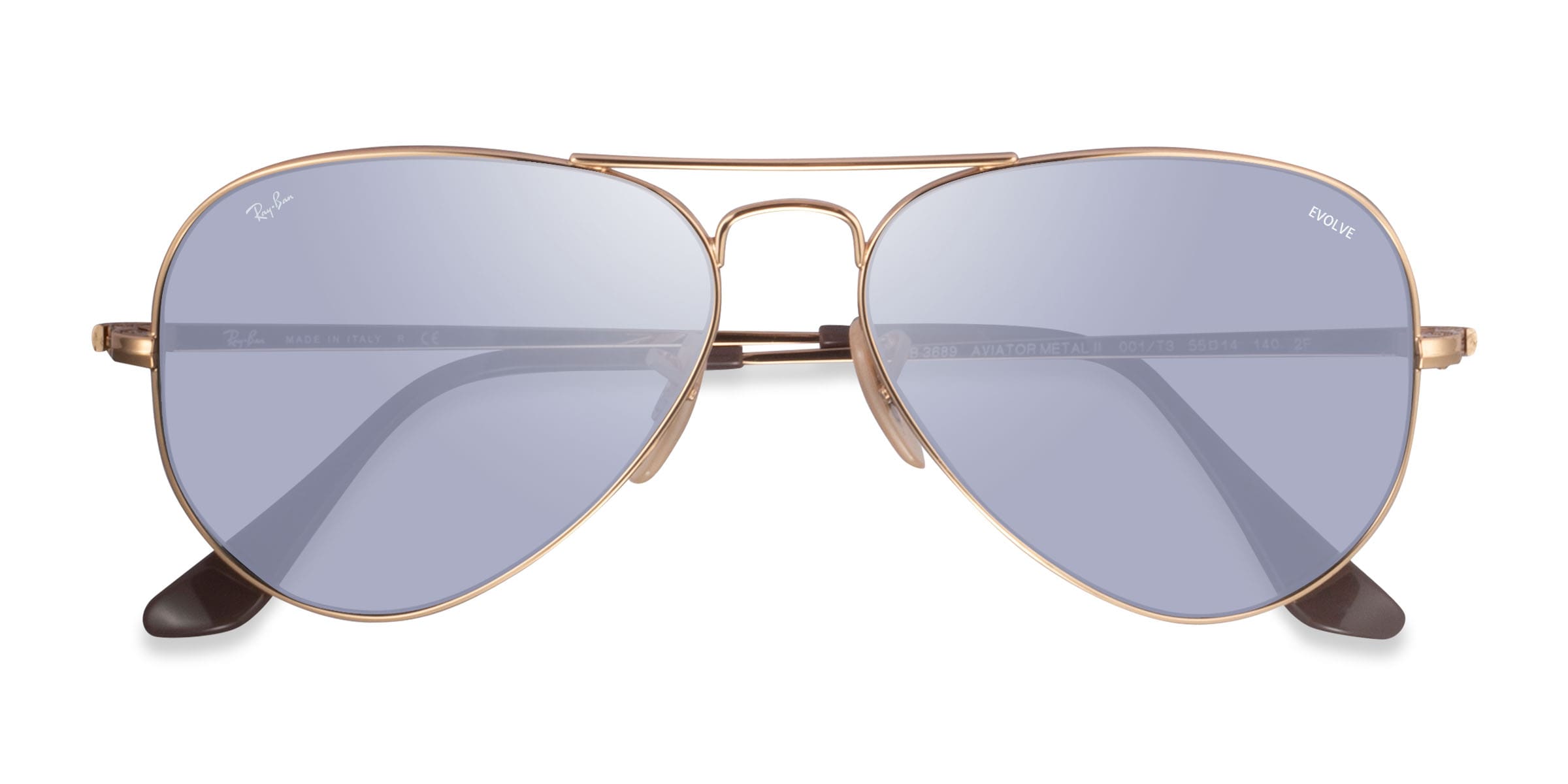 Ray-Ban RB3689 - Aviator Arista Frame Prescription Sunglasses