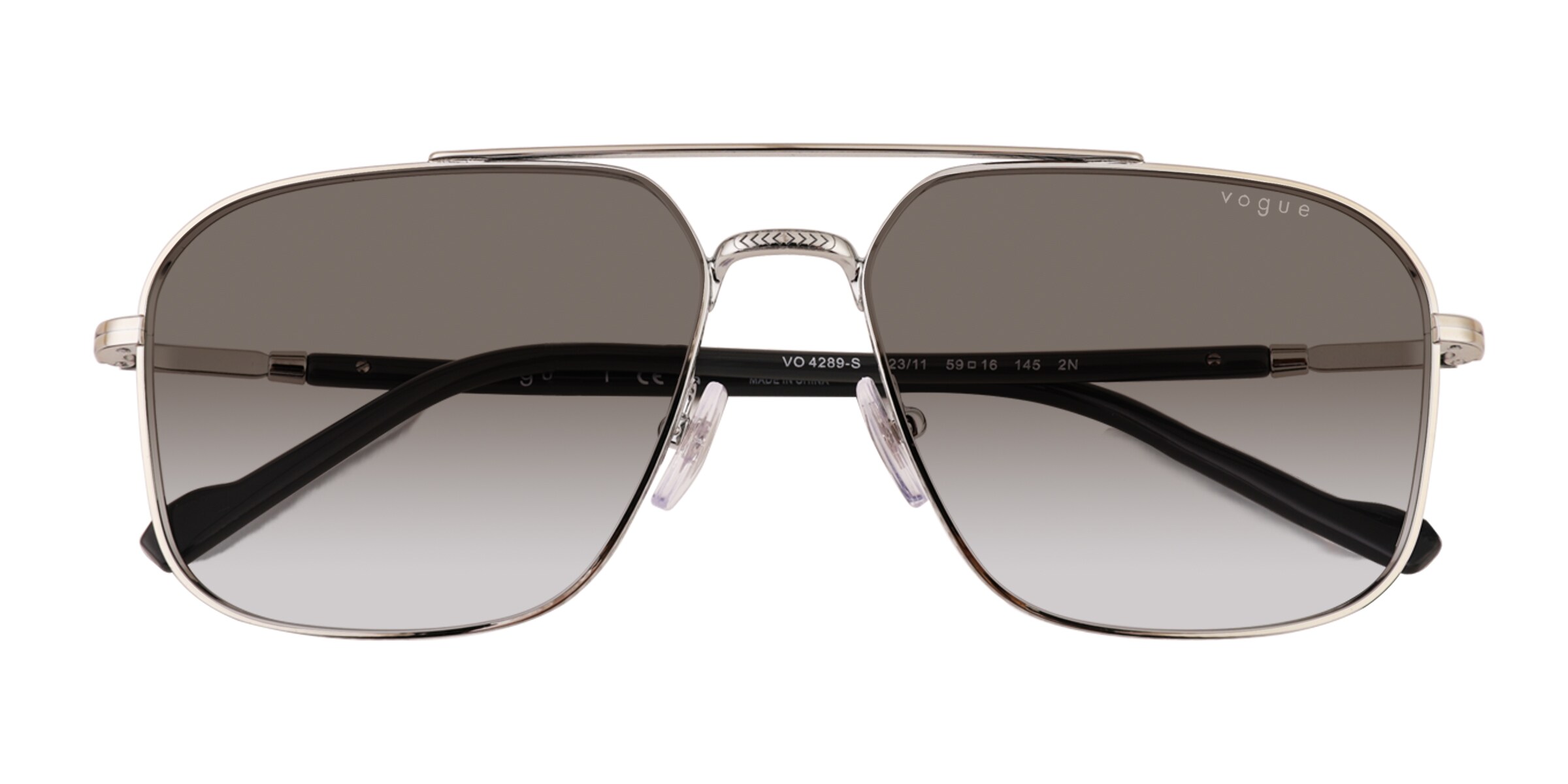 Vogue Eyewear VO4289S - Aviator Silver Frame Prescription Sunglasses
