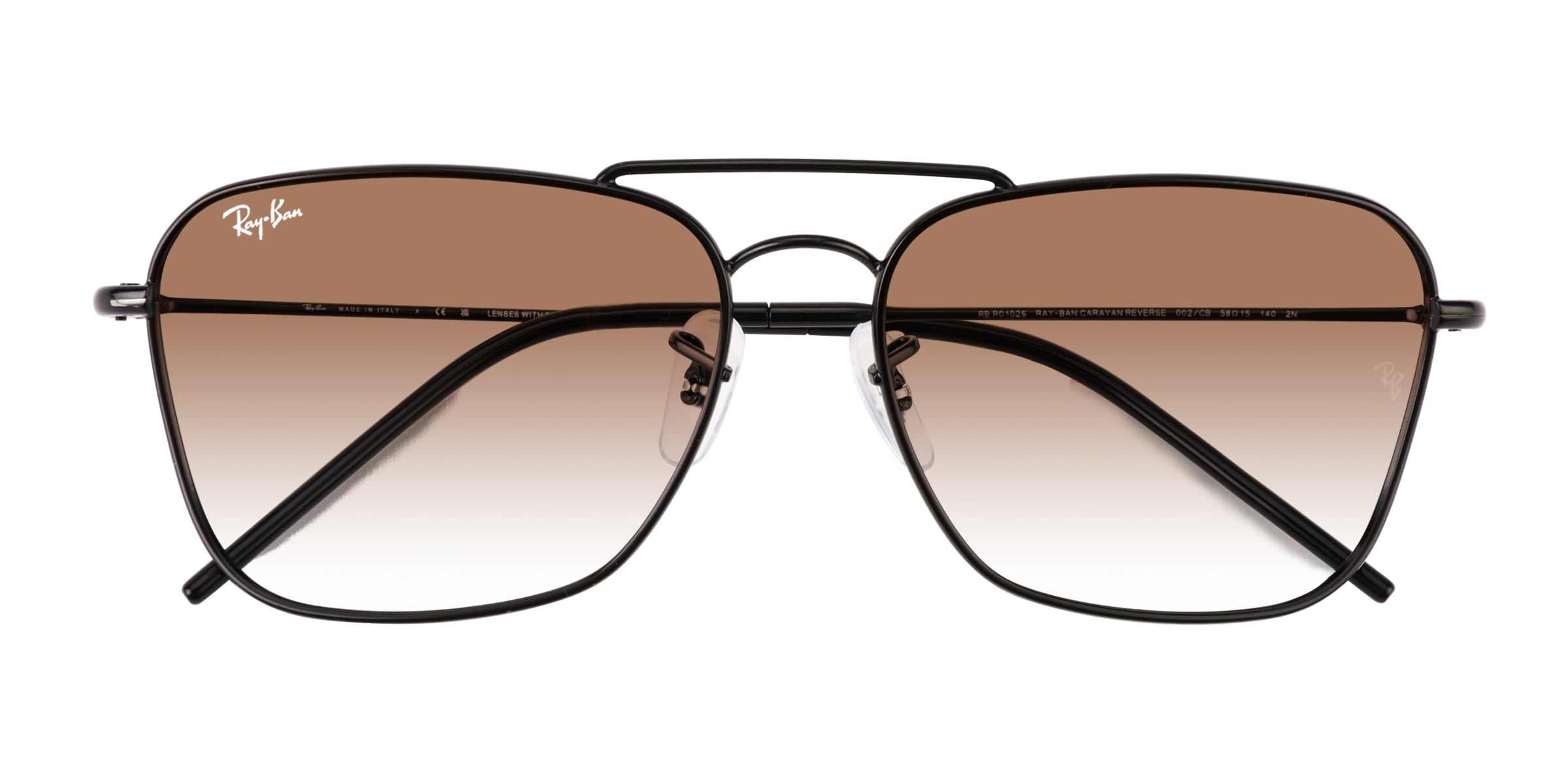 Ray-Ban Caravan Reverse - Aviator Black Frame Prescription Sunglasses