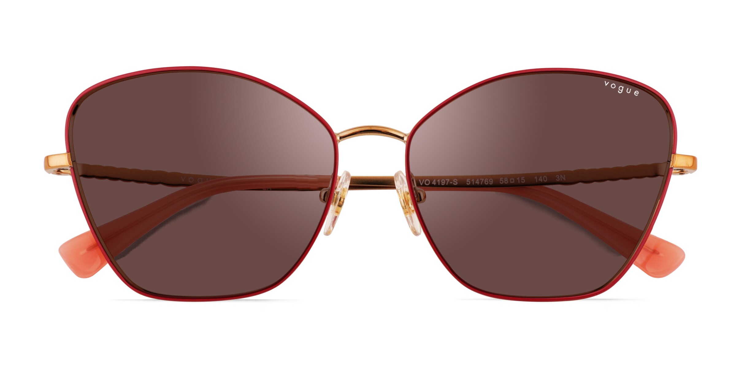 Vogue Eyewear VO4197S - Cat Eye Pink Frame Sunglasses For Women