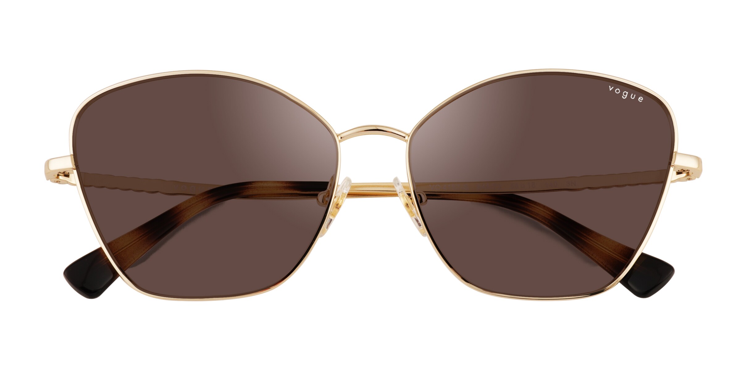Vogue Eyewear VO4197S - Cat Eye Pale Gold Frame Prescription Sunglasses