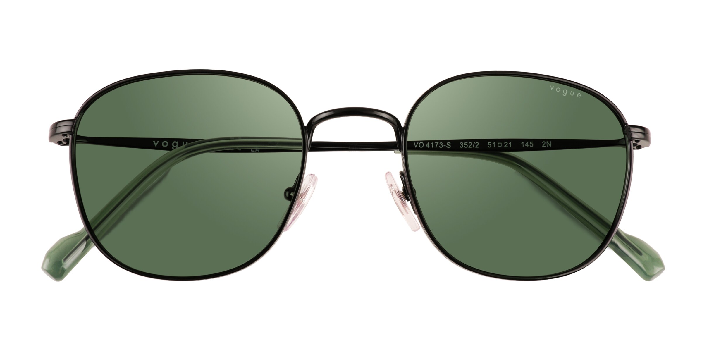 Vogue Eyewear VO4173S - Round Black Frame Prescription Sunglasses