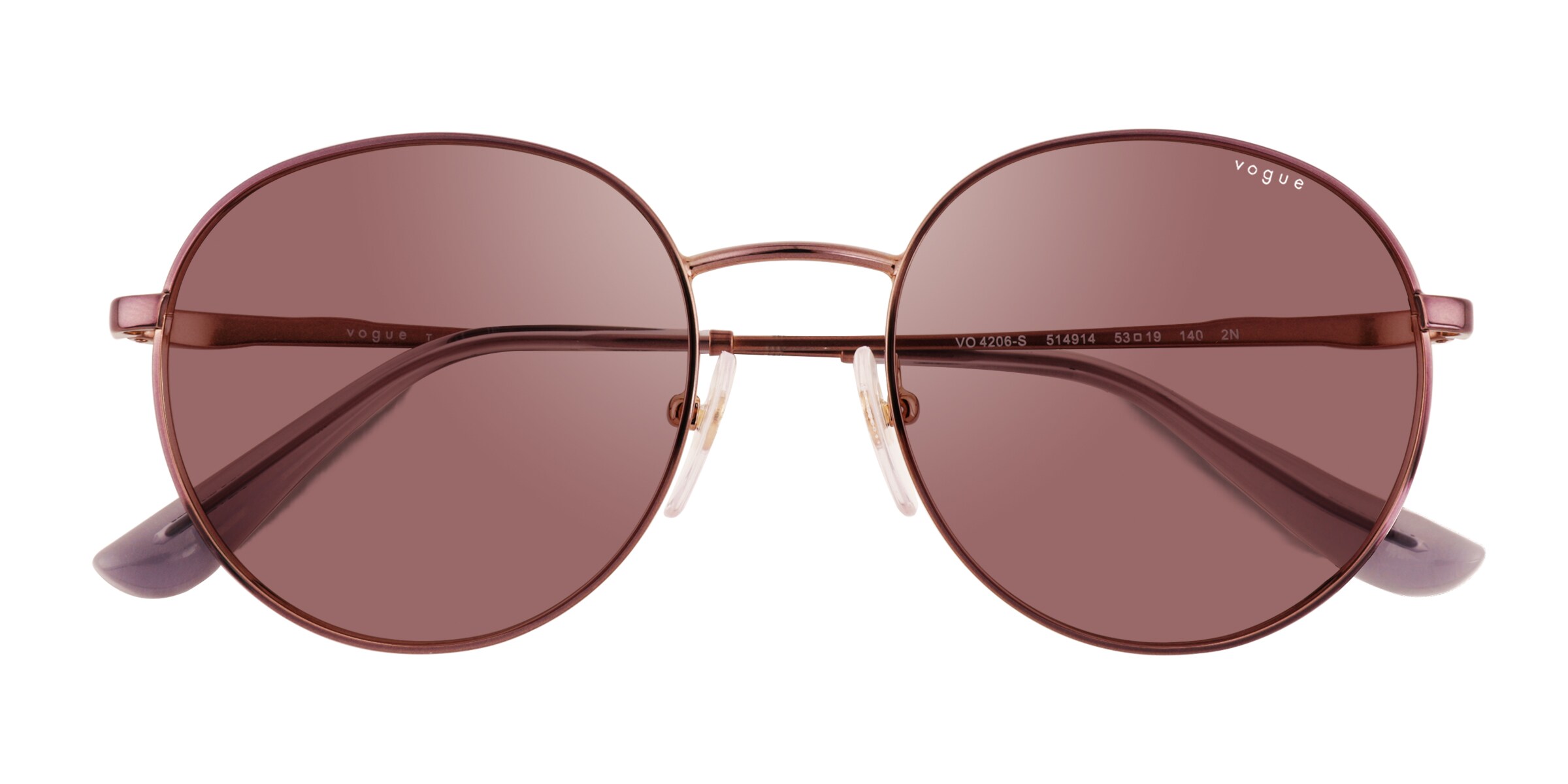 Vogue Eyewear VO4206S - Round Gunmetal Purple Frame Sunglasses For Women