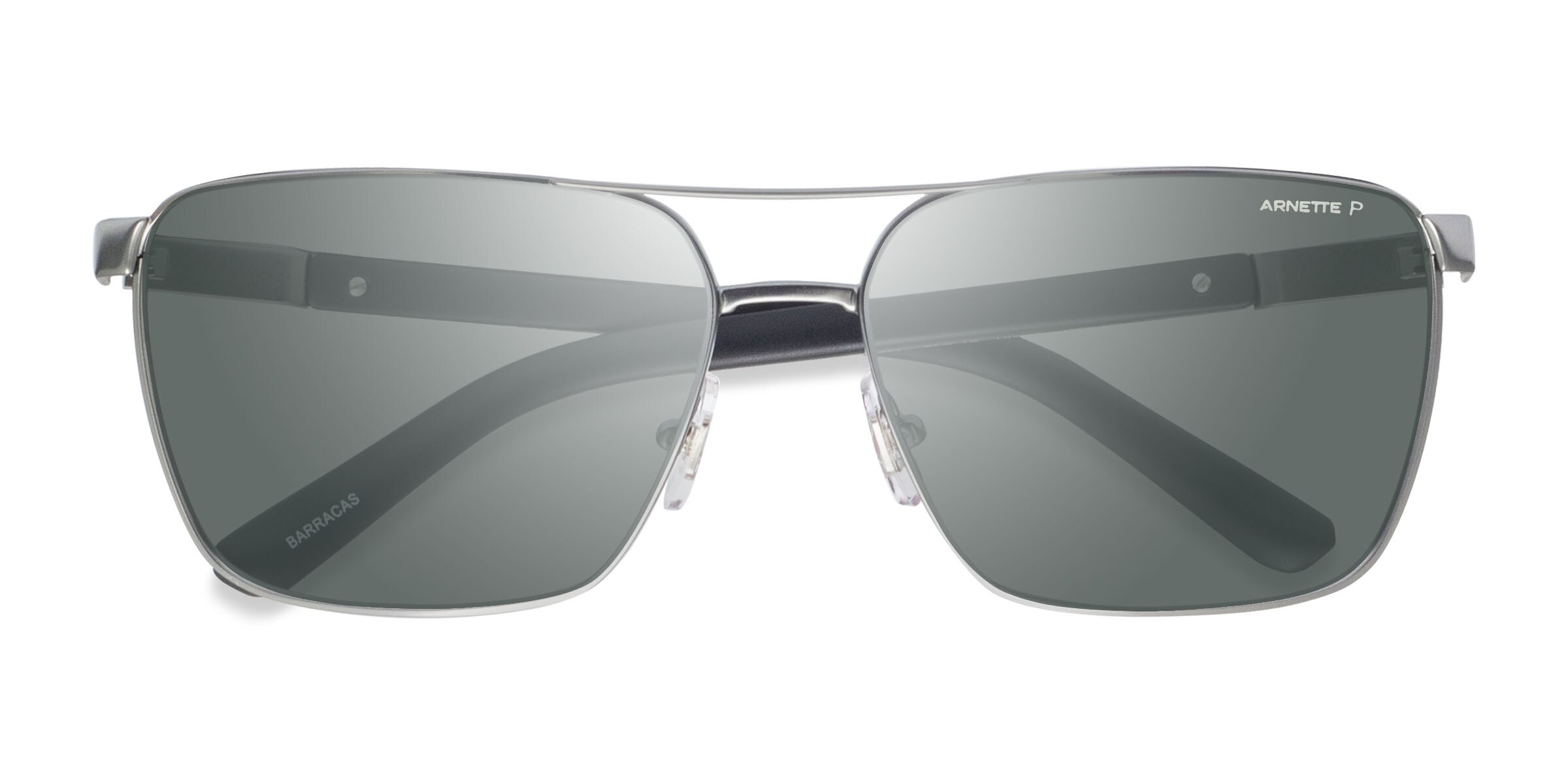 ARNETTE Barracas - Aviator Matte Silver Frame Prescription Sunglasses