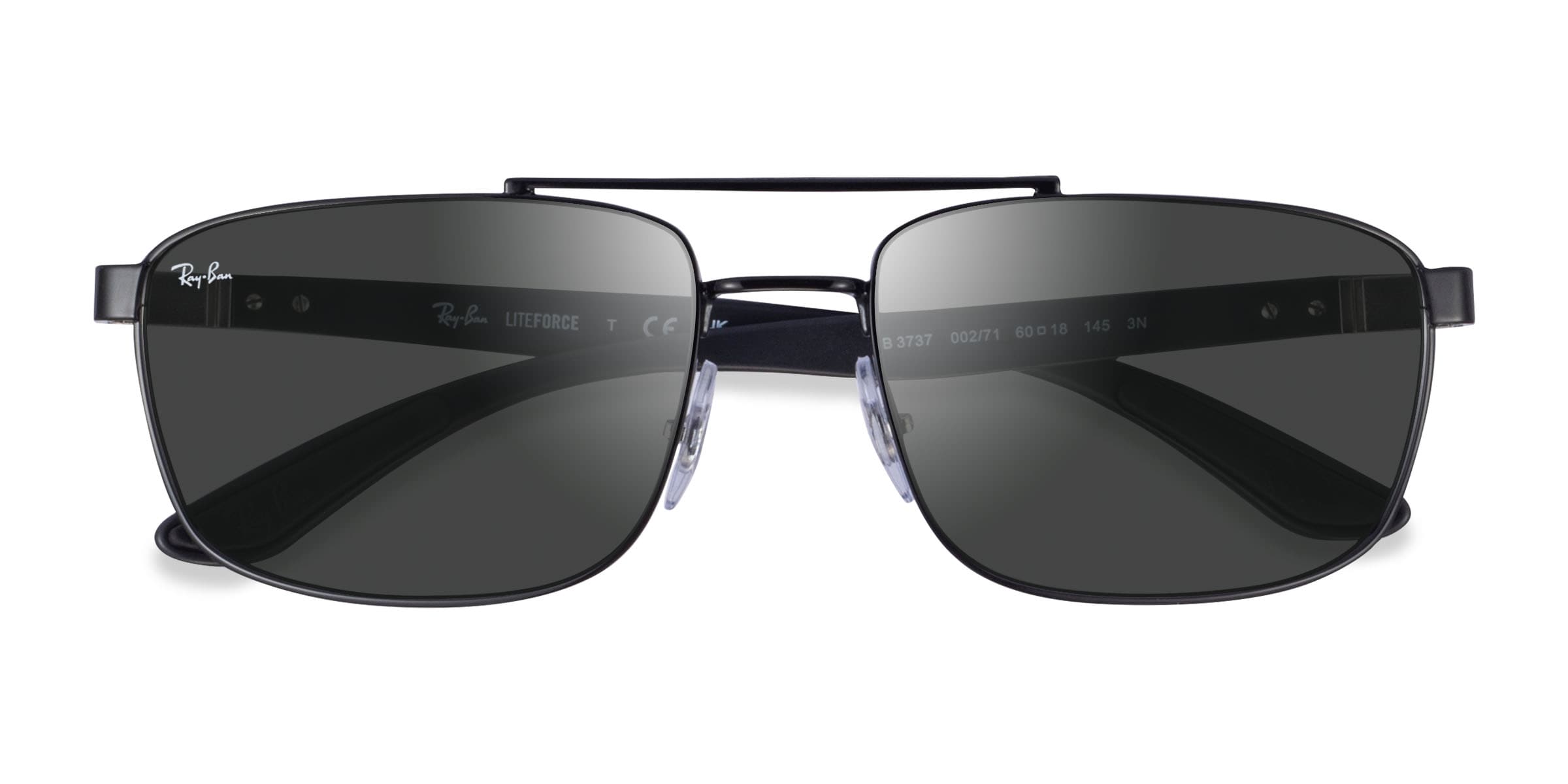 Ray-Ban RB3737 Liteforce - Rectangle Black Frame Prescription Sunglasses