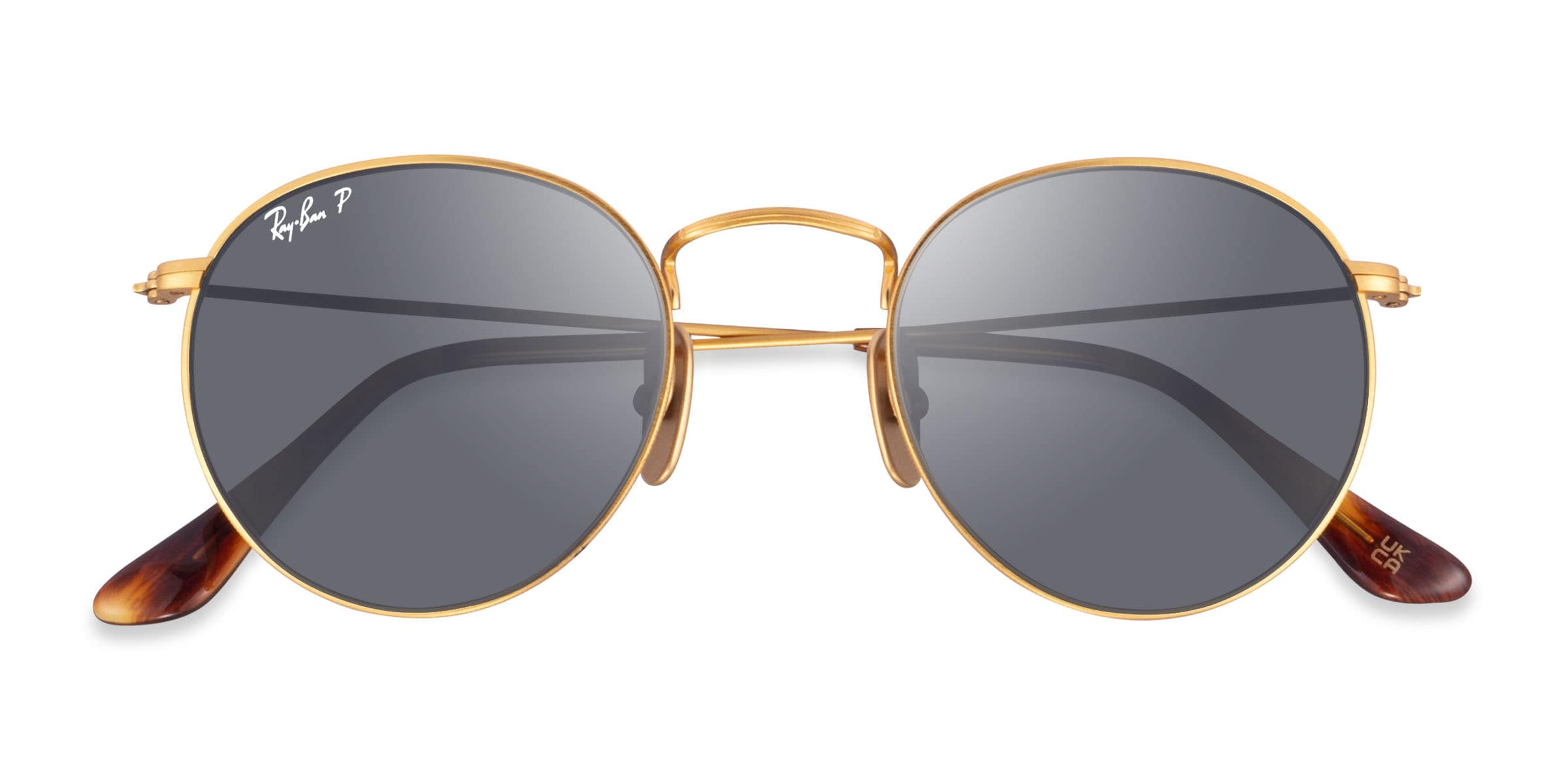 Ray-Ban RB8247 - Round Matte Gold Frame Prescription Sunglasses