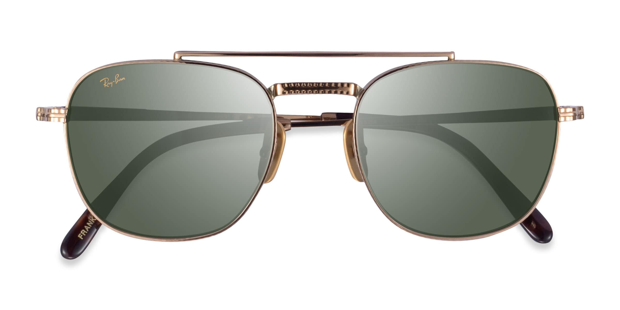 Ray-Ban RB8258 Frank Ii - Aviator Shiny Gold Frame Prescription Sunglasses