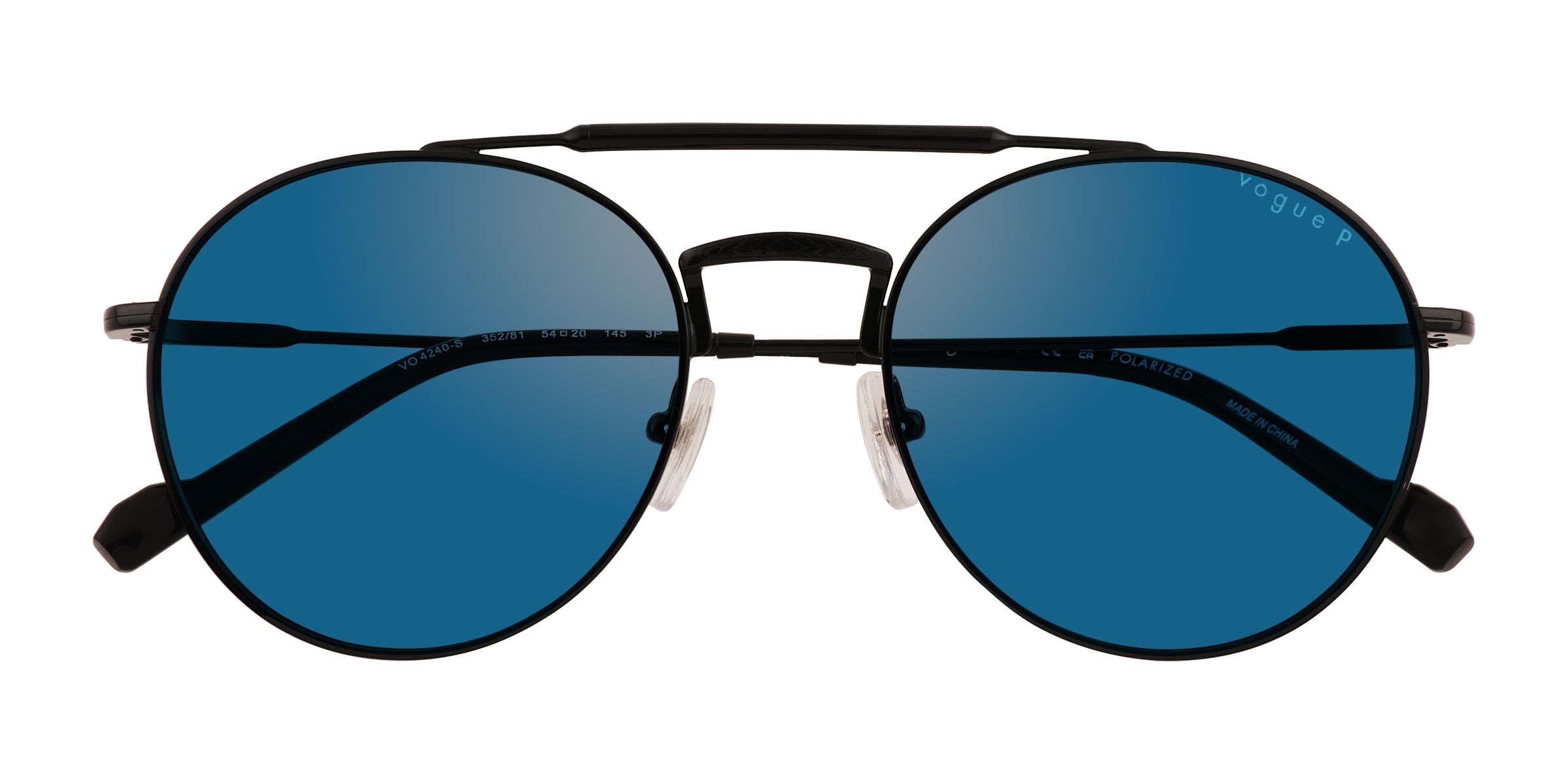 Vogue Eyewear VO4240S - Aviator Matte Black Frame Prescription Sunglasses