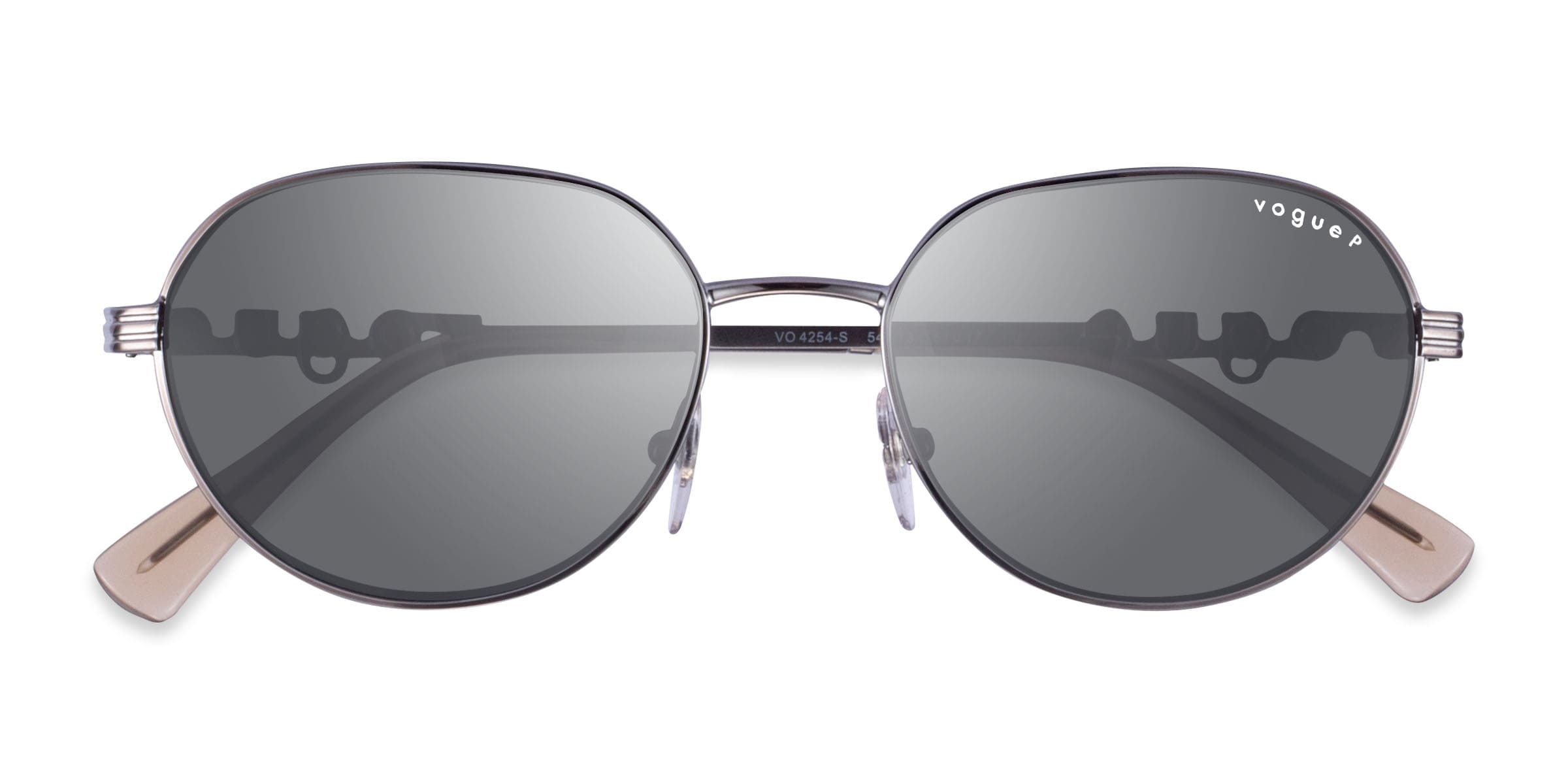 Vogue Eyewear VO4254S - Oval Matte Silver Frame Prescription Sunglasses