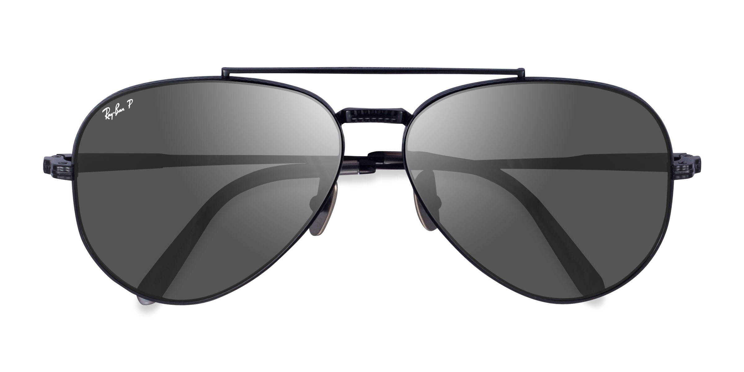 Ray-Ban RB8225 Aviator - Aviator Shiny Black Frame Prescription Sunglasses