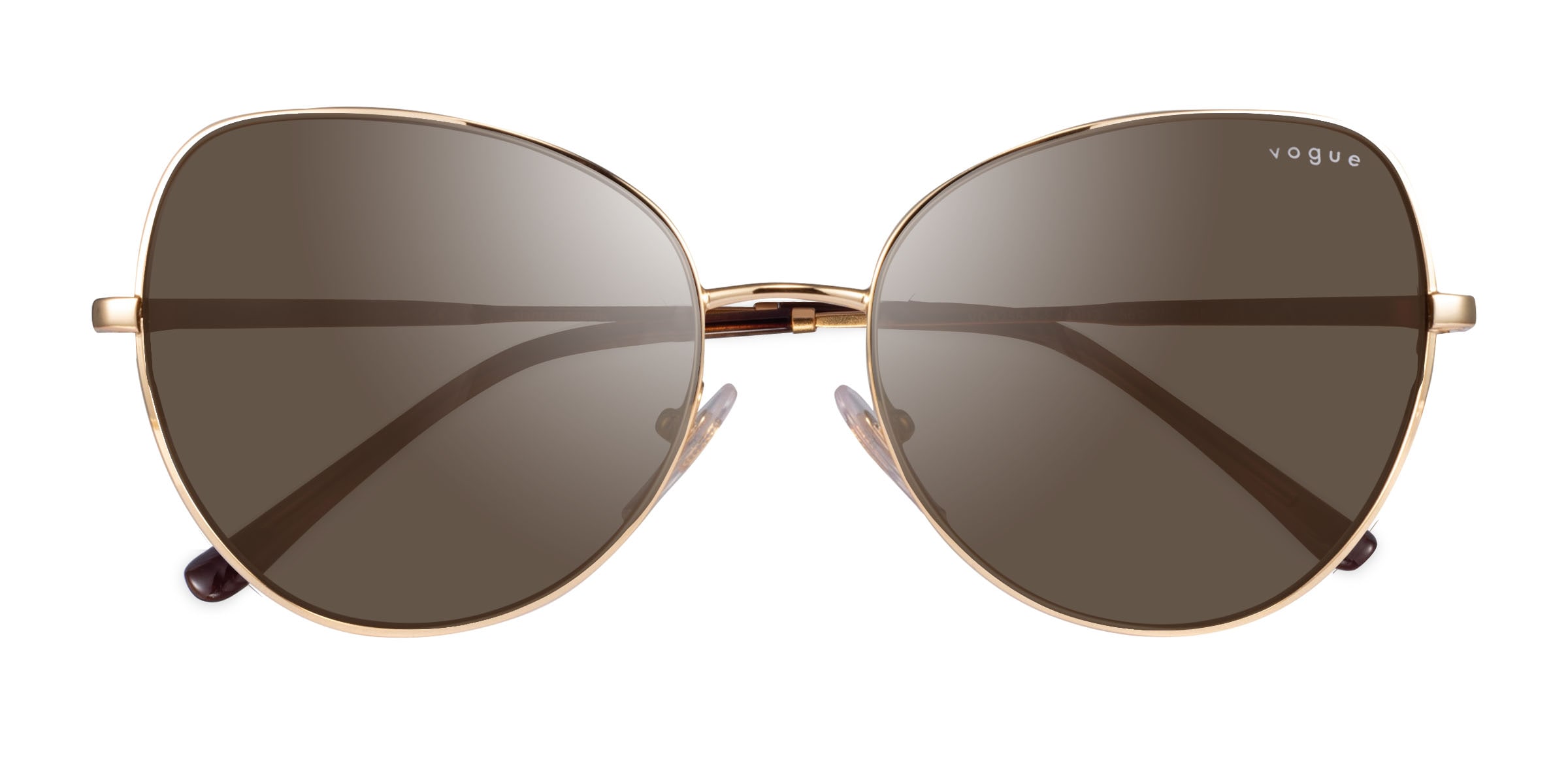 Vogue Eyewear VO4255S - Cat Eye Shiny Gold Frame Prescription Sunglasses