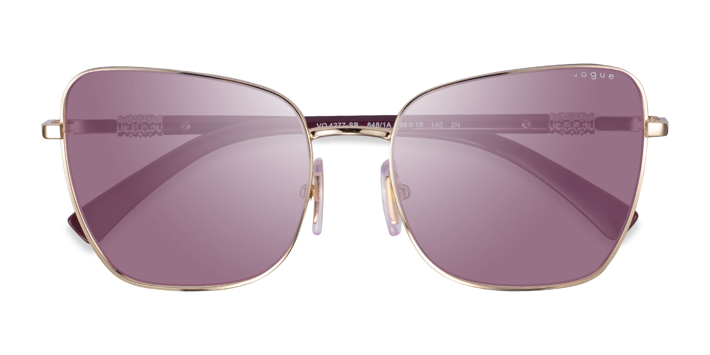 Vogue Eyewear VO4277SB - Cat Eye Shiny Gold Frame Sunglasses For Women
