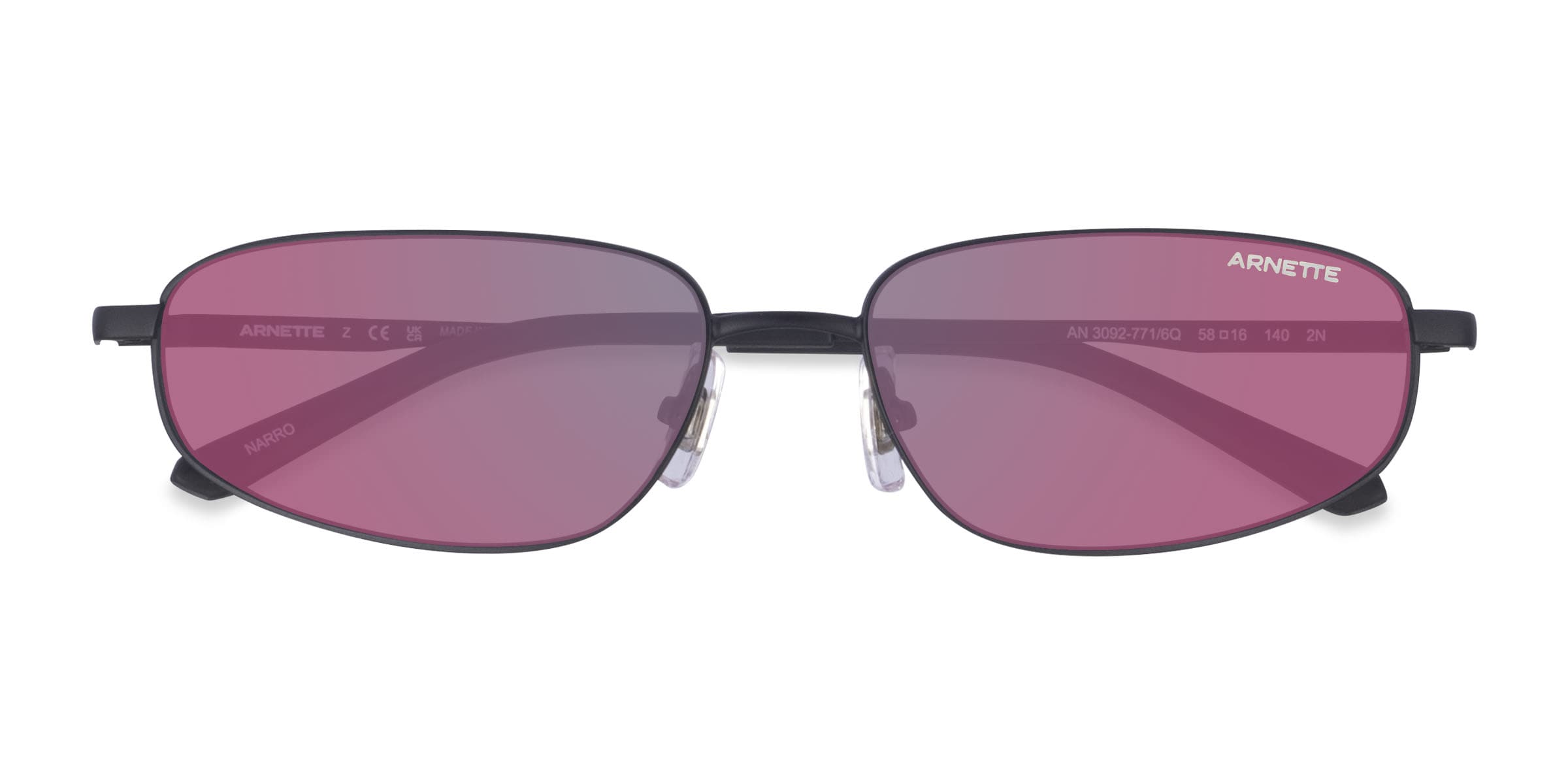 ARNETTE Narro - Oval Black Frame Prescription Sunglasses