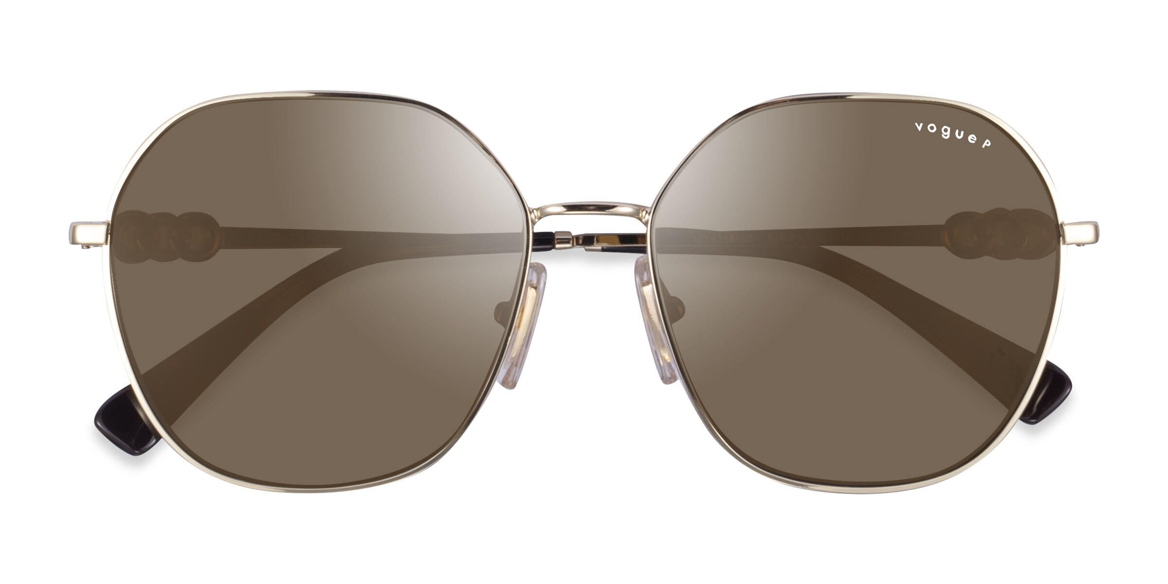 Vogue Eyewear VO4318SB - Geometric Gold Frame Sunglasses For Women
