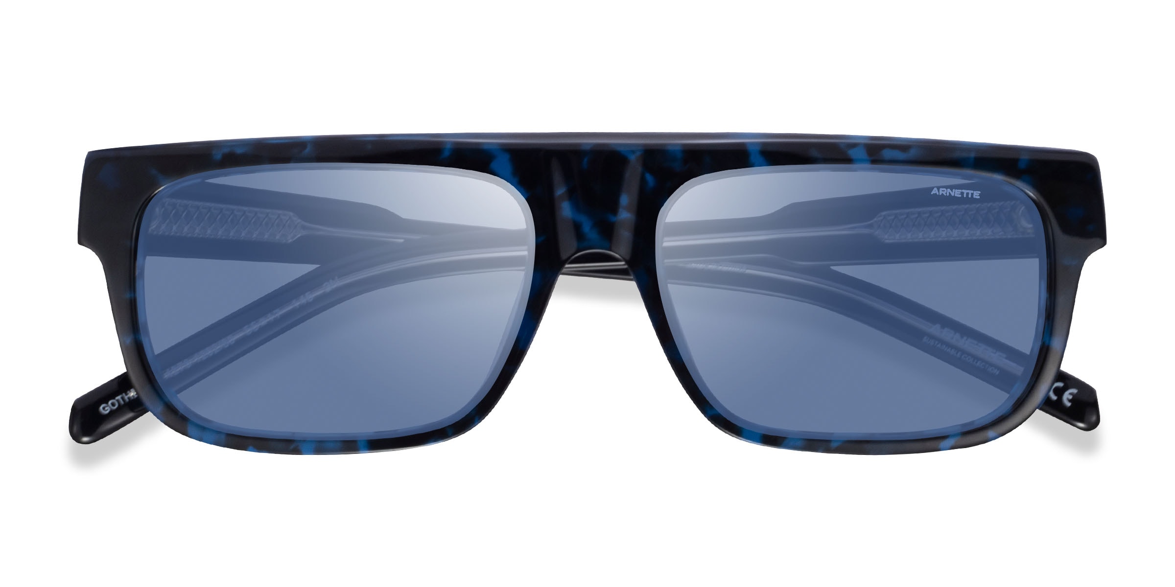 ARNETTE Gothboy - Rectangle Tortoise Blue Frame Prescription Sunglasses
