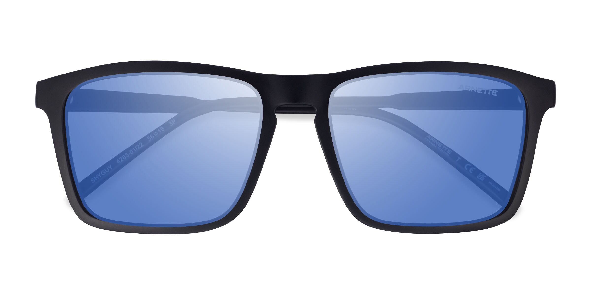 ARNETTE Shyguy - Square Matte Black Frame Prescription Sunglasses
