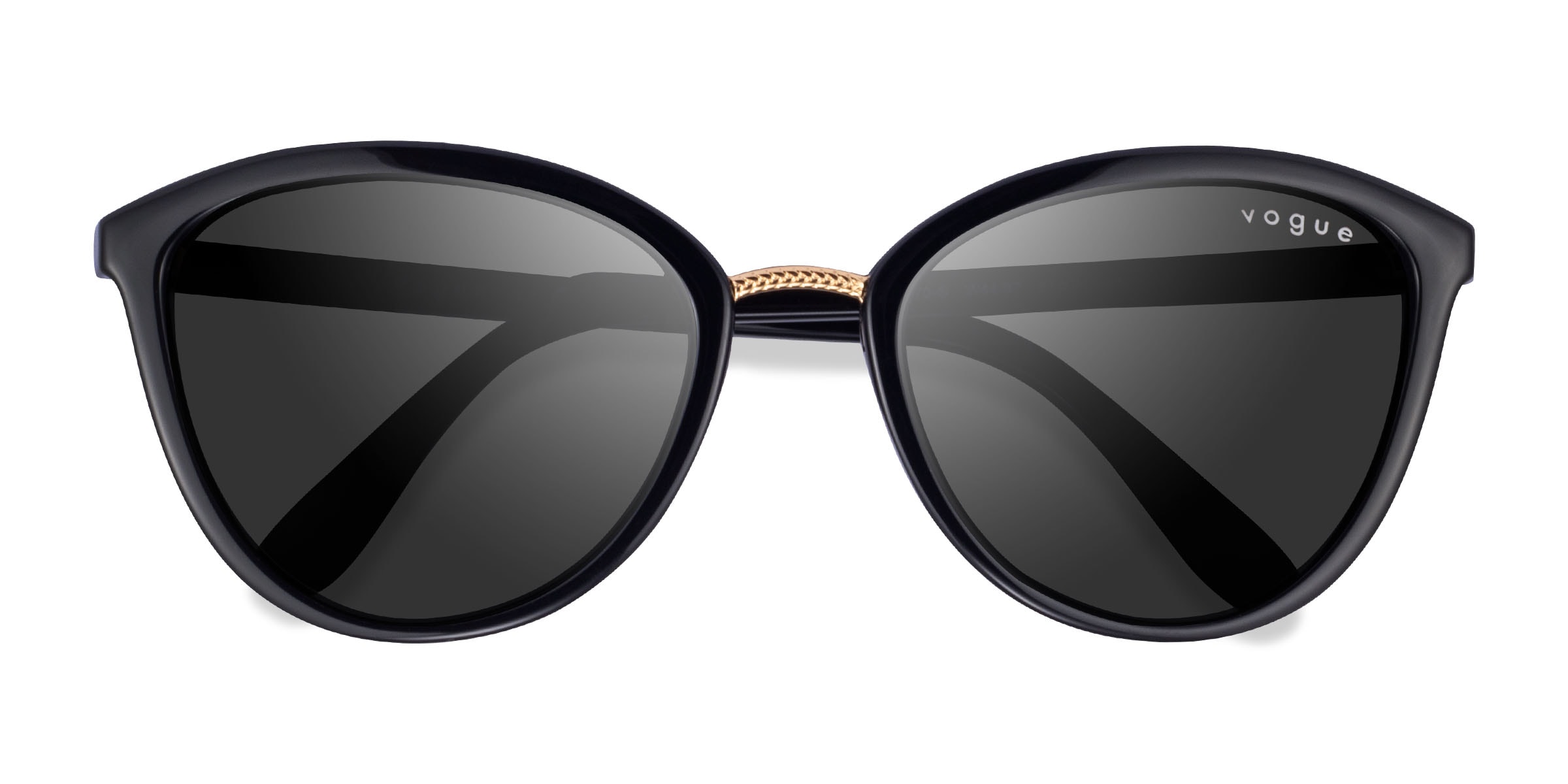 Vogue Eyewear VO5270S - Oval Black Frame Sunglasses For Women