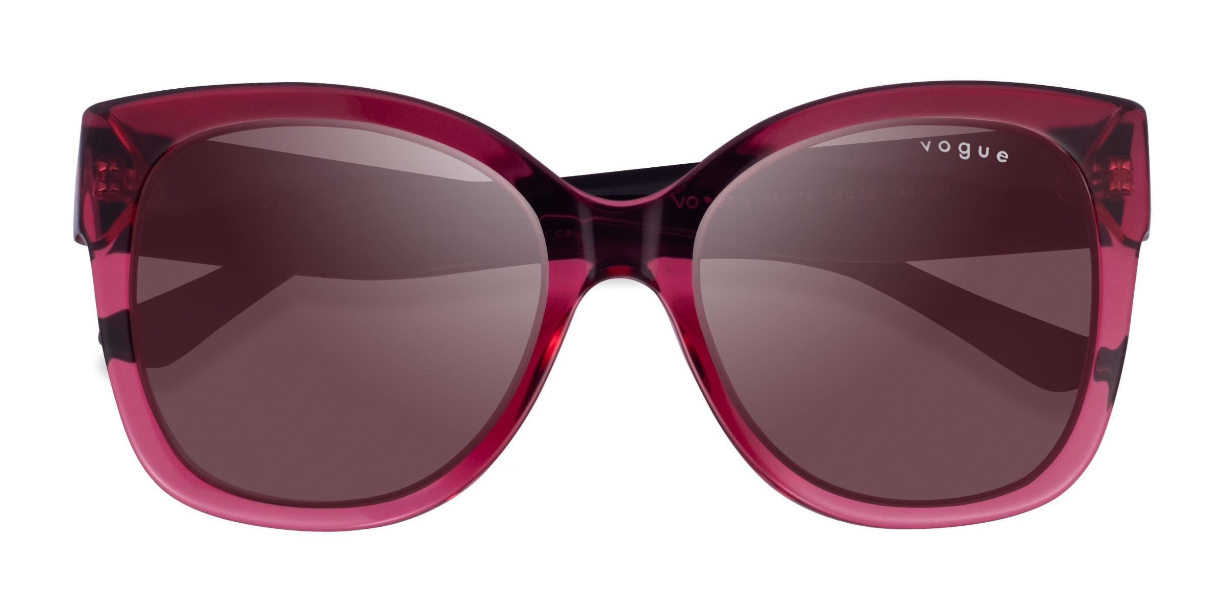 Vogue Eyewear VO5338S - Cat Eye Transparent Cherry Frame Sunglasses For Women
