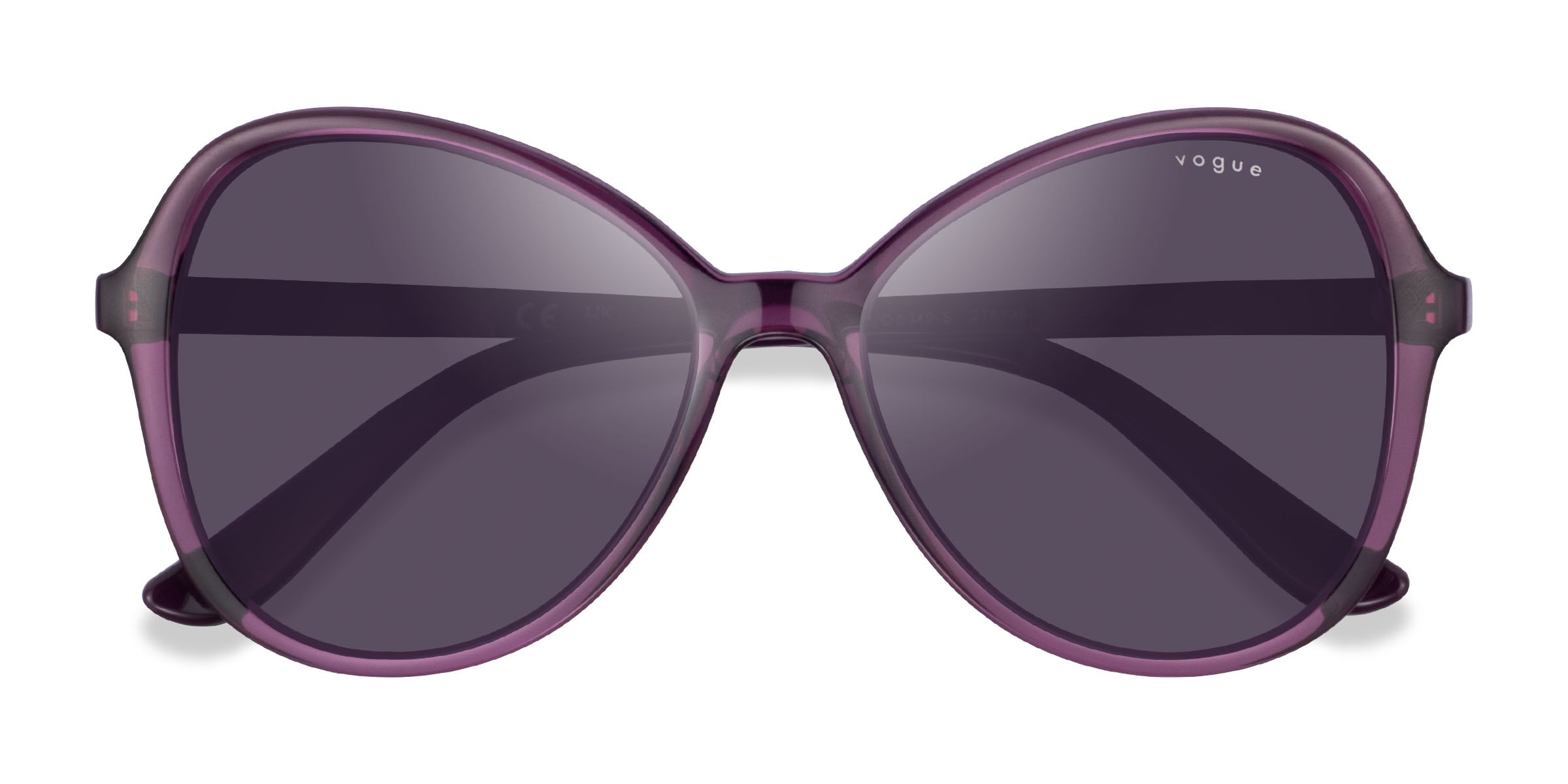 Vogue Eyewear VO5349S - Cat Eye Transparent Purple Frame Sunglasses For Women