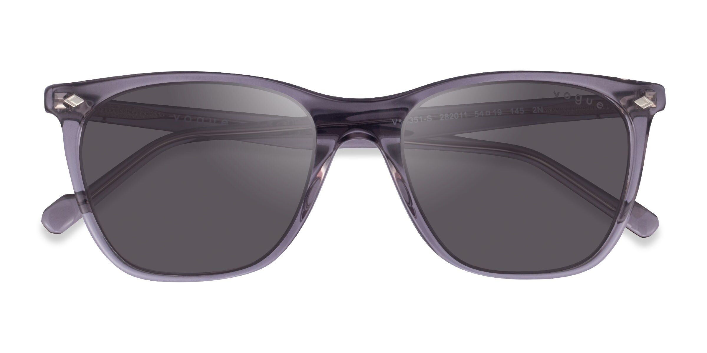 Vogue Eyewear VO5351S - Square Transparent Gray Frame Prescription Sunglasses