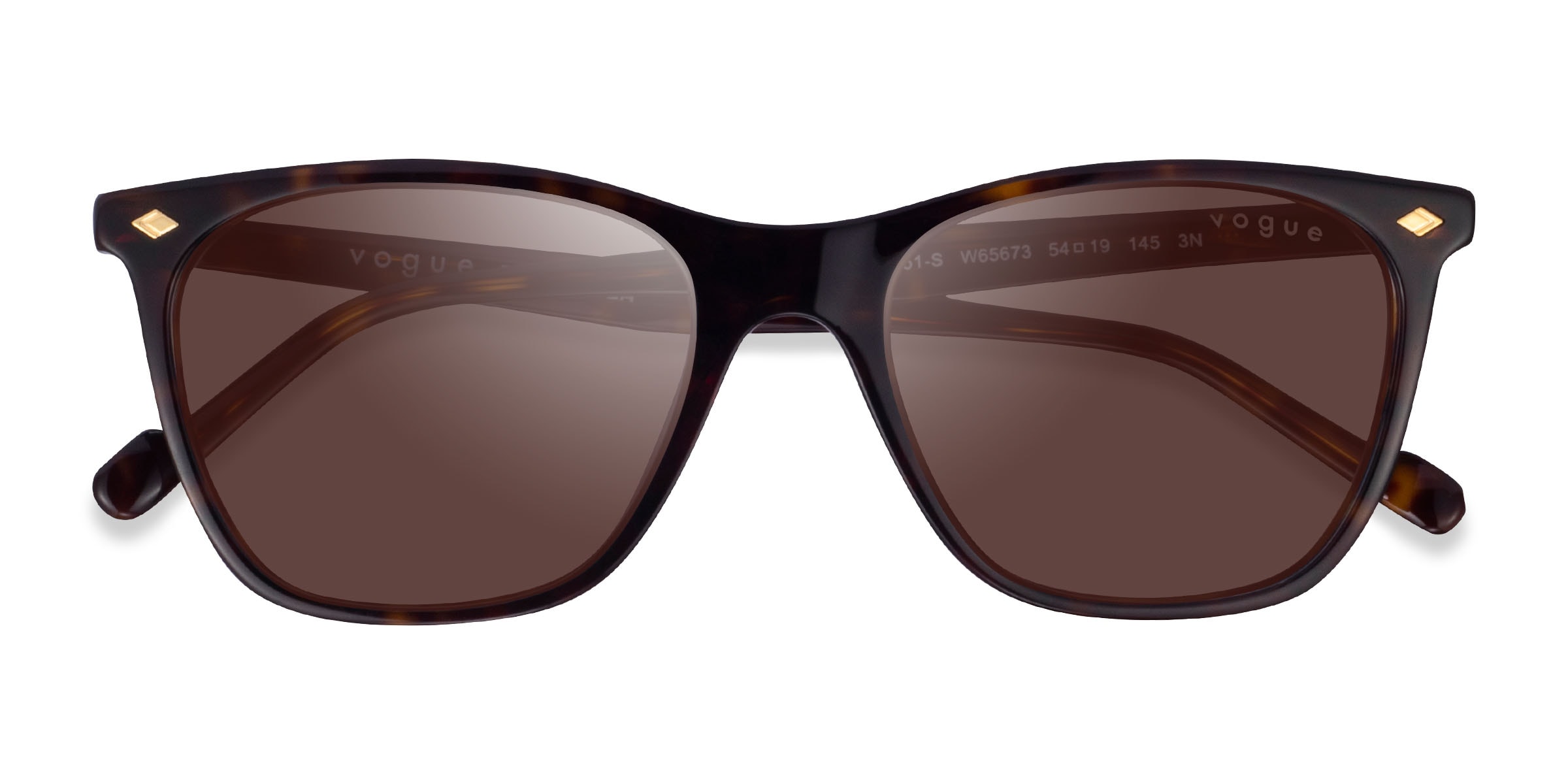 Vogue Eyewear VO5351S - Square Dark Tortoise Frame Prescription Sunglasses