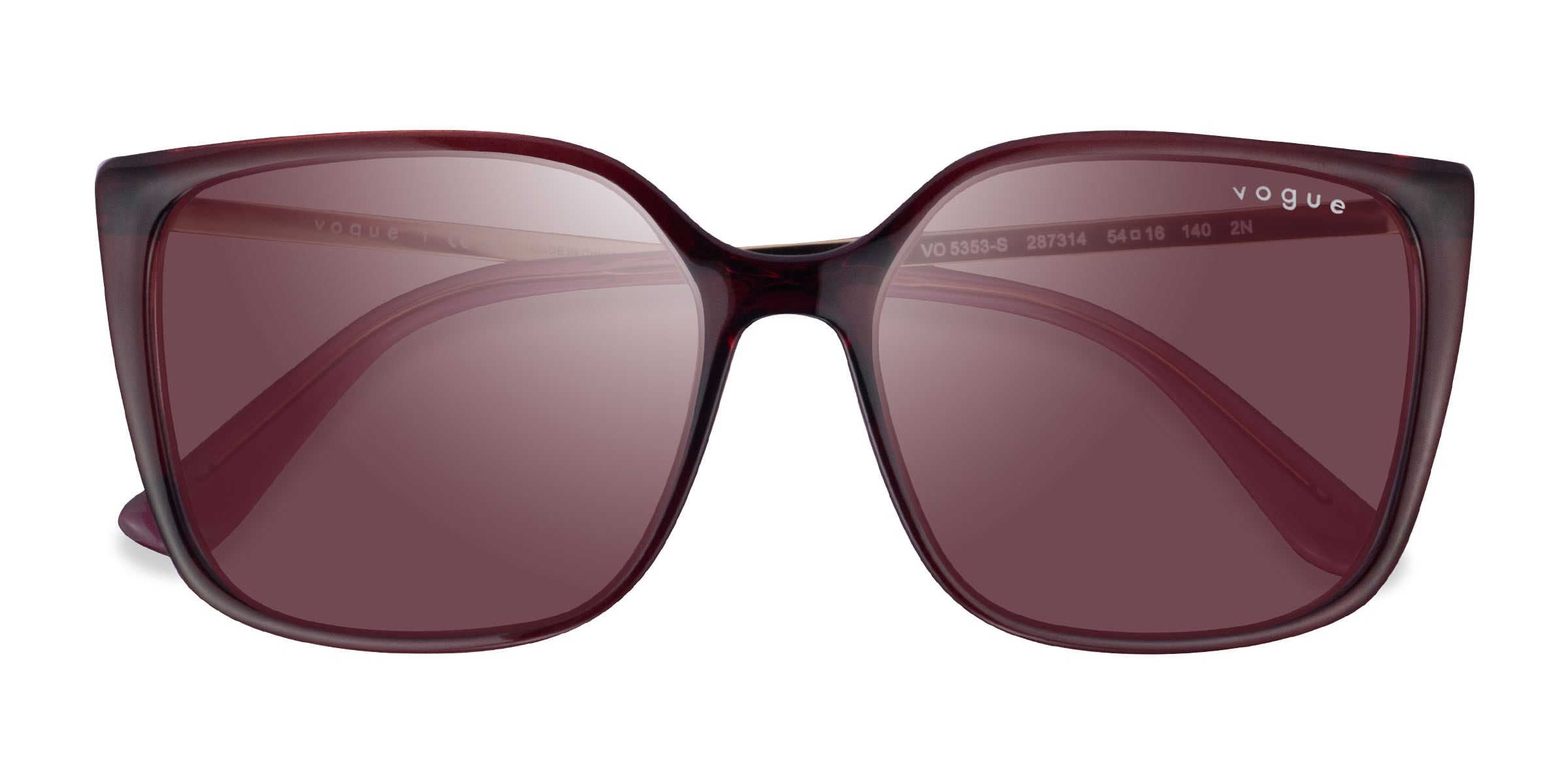 Vogue Eyewear VO5353S - Square Red Frame Sunglasses For Women